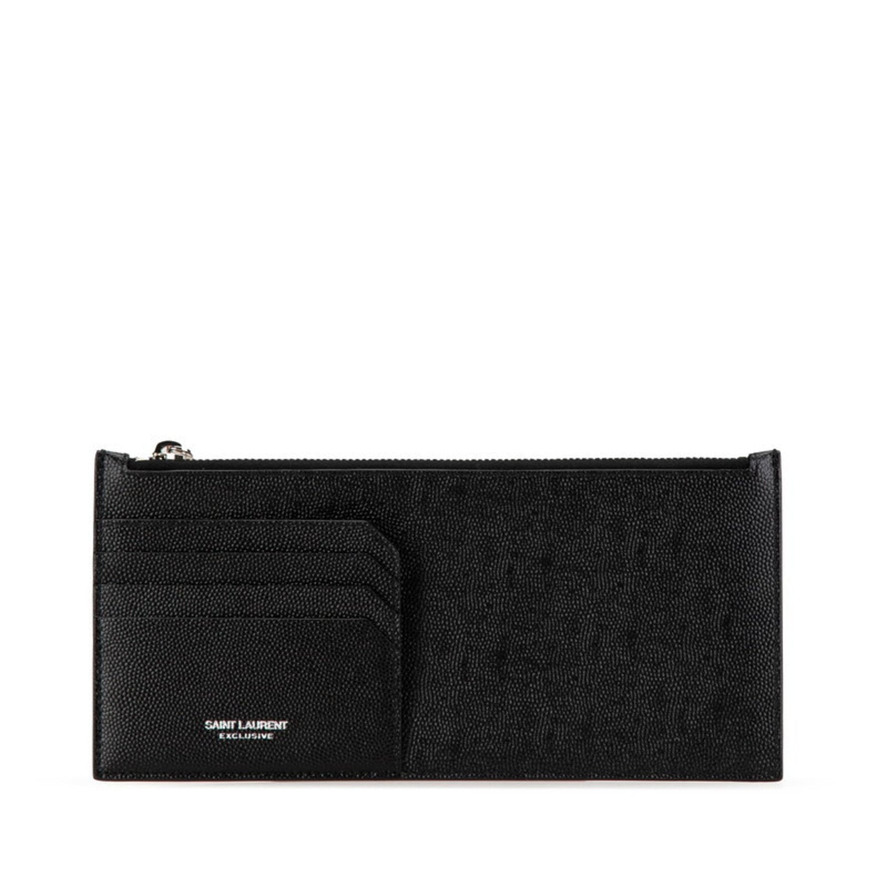 Saint Laurent Card Case Coin Black Leather Men's SAINT LAURENT