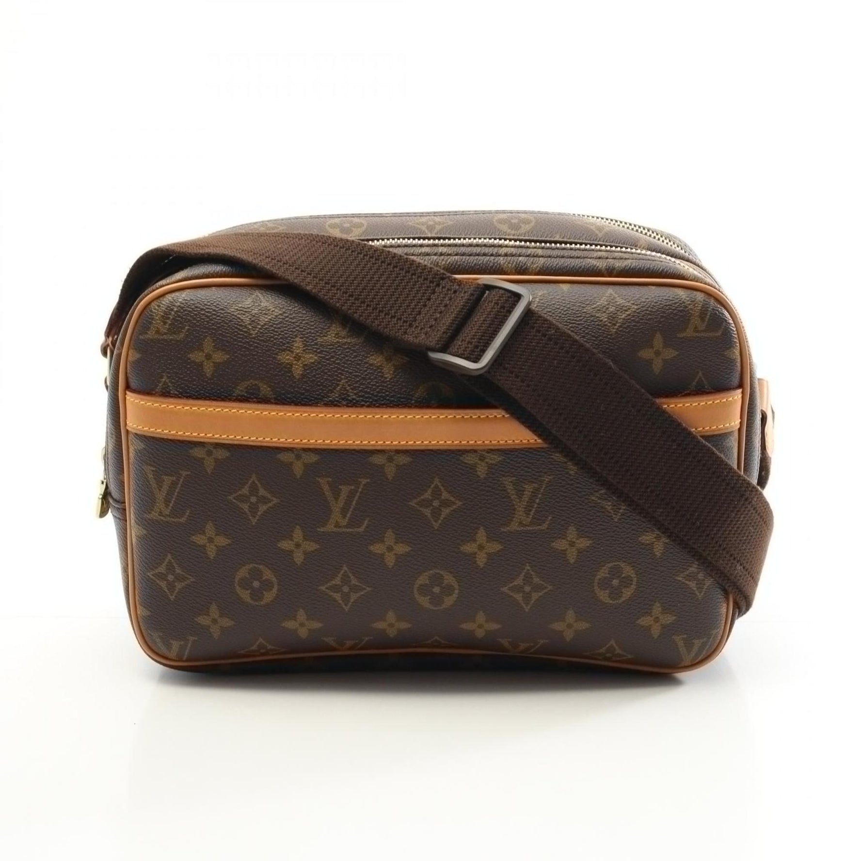 Louis Vuitton Reporter PM Shoulder Bag, Coated Canvas and Leather, Monogram, Brown