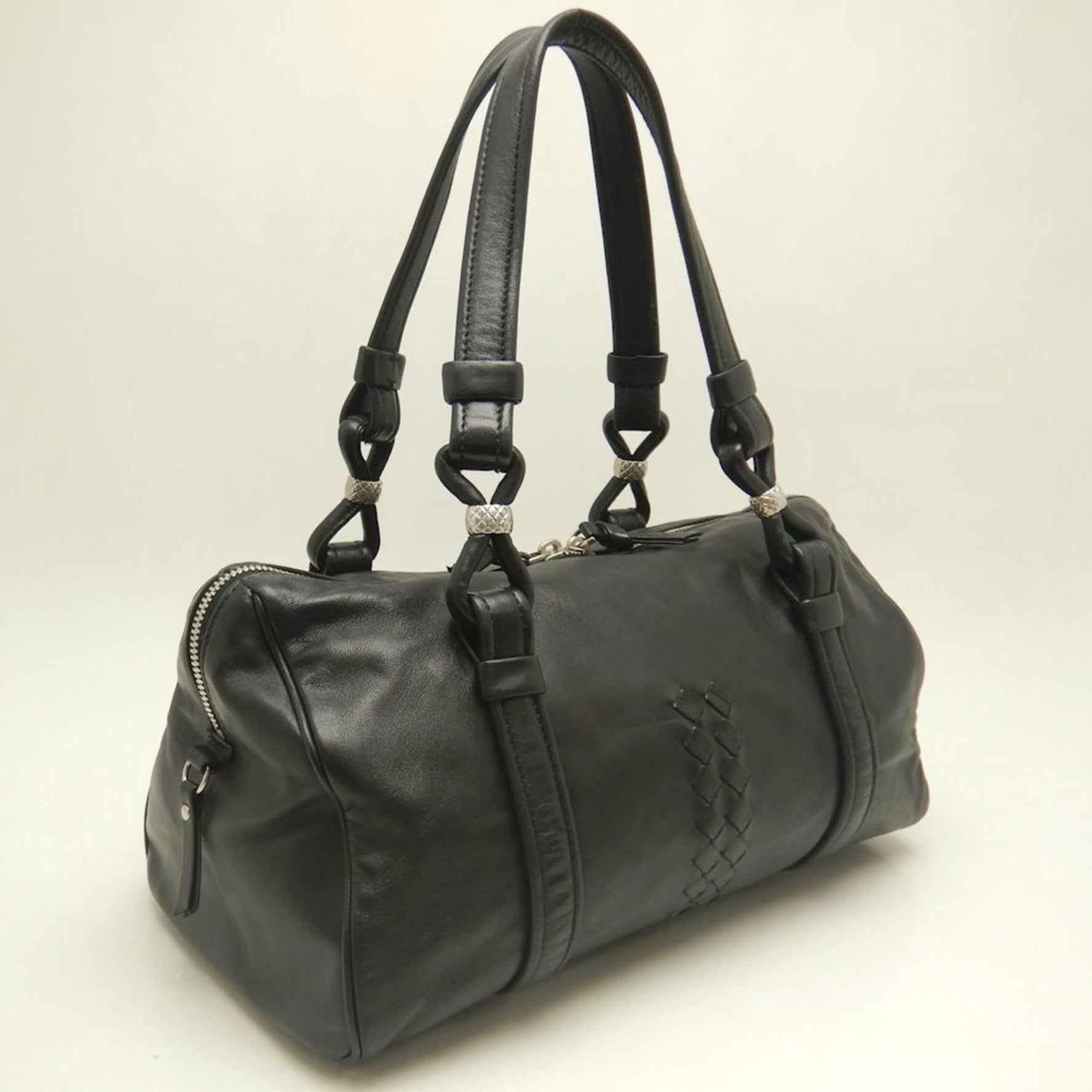 BOTTEGA VENETA Mini Boston Bag, Lambskin, Outlet