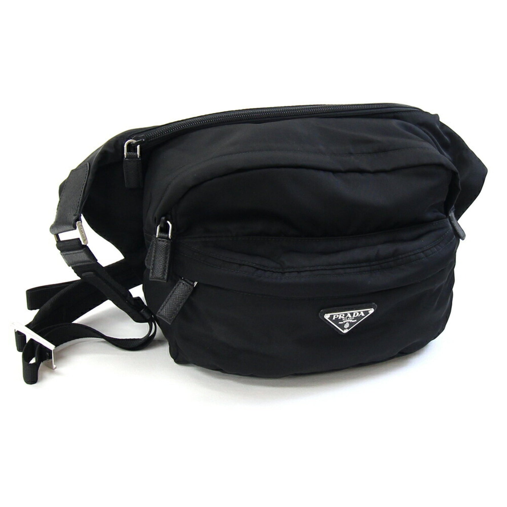 Prada Body Bag Nylon Leather Men's