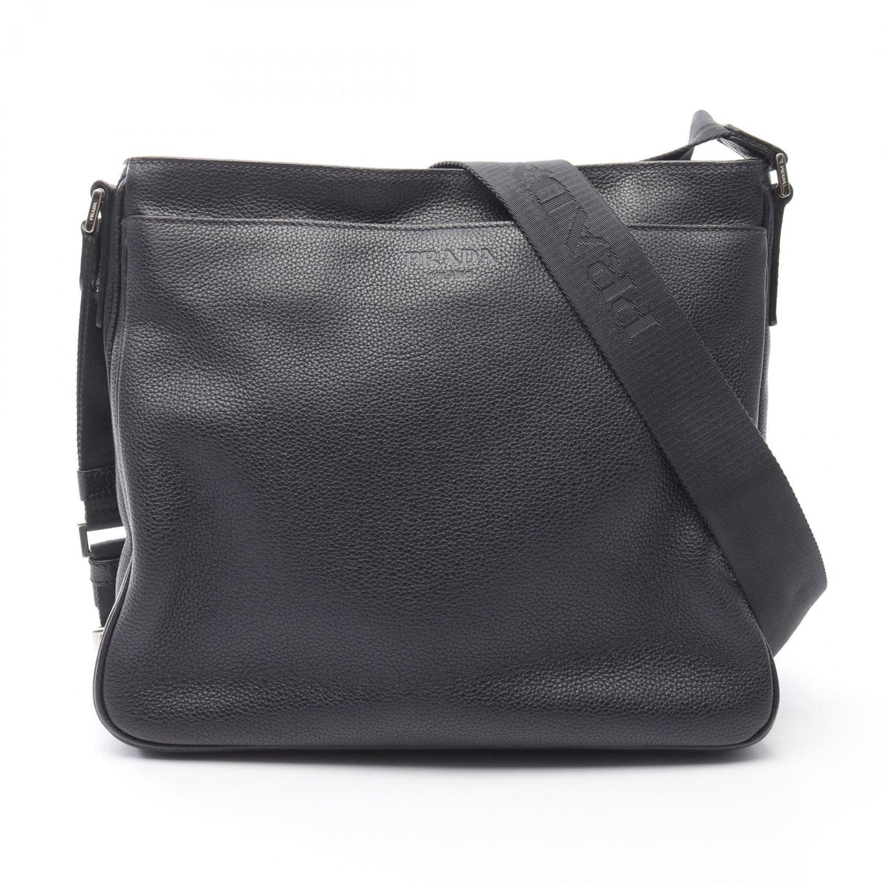 Prada Shoulder Bag, Leather, Blue, Men's/Women's