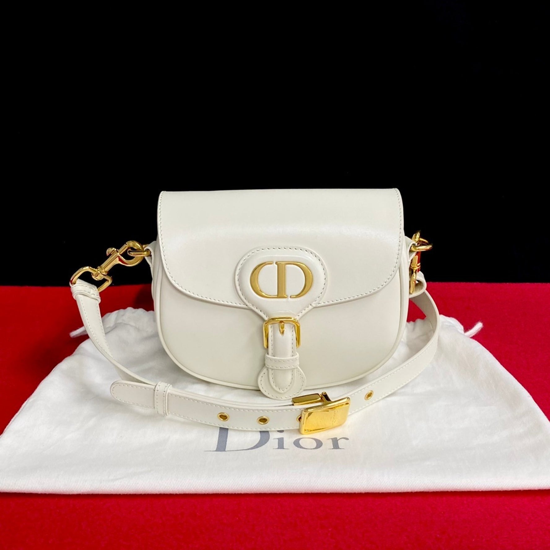 Christian Dior Bobby Small CD Hardware Box Calf Leather Shoulder Bag