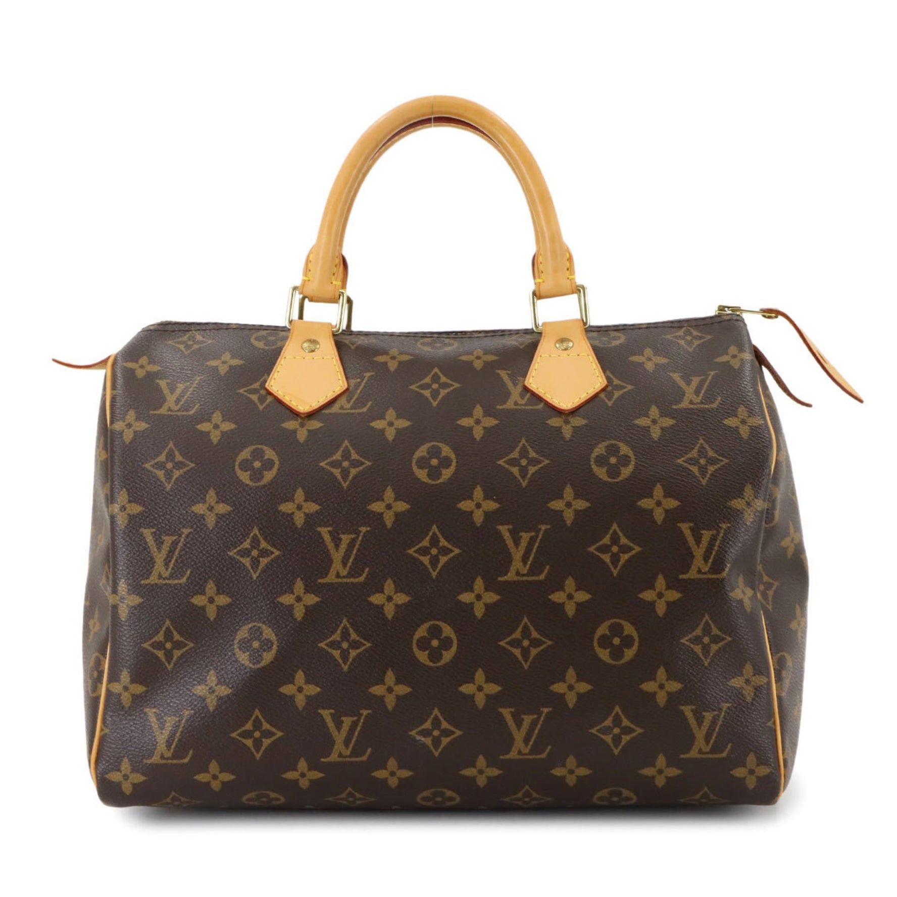 Louis Vuitton Monogram Speedy 30 Handbag, Brown, M41526, Gold Hardware