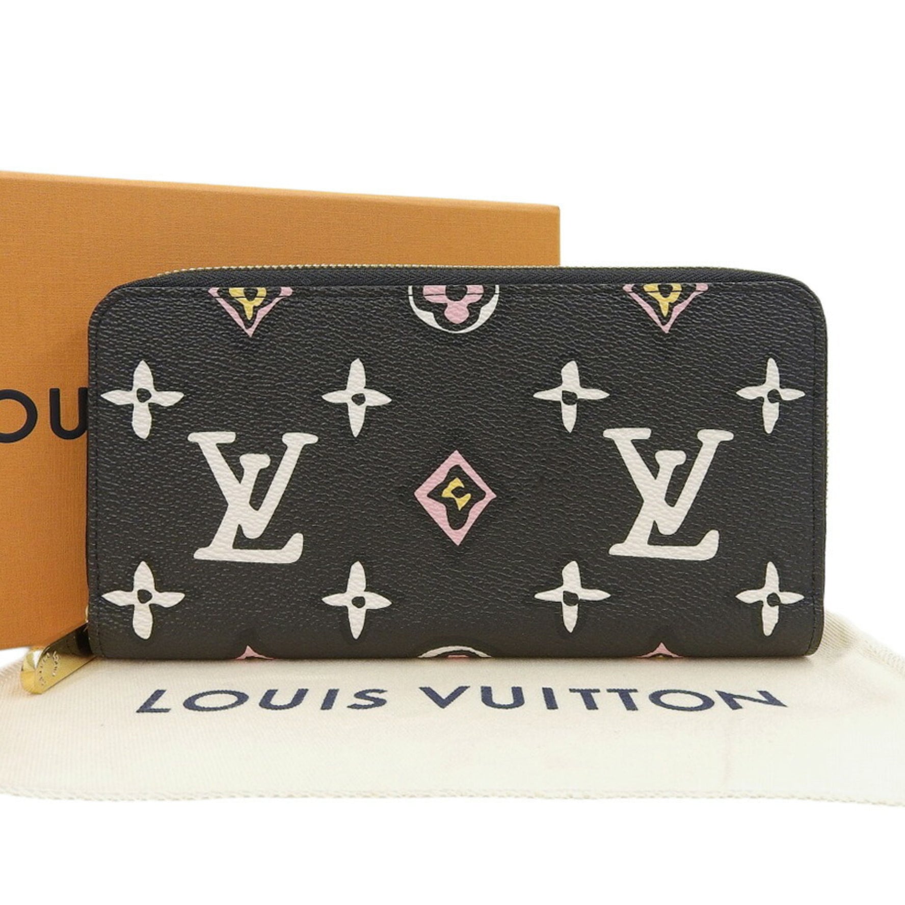 Louis Vuitton Monogram Wild at Heart Zippy Wallet Long