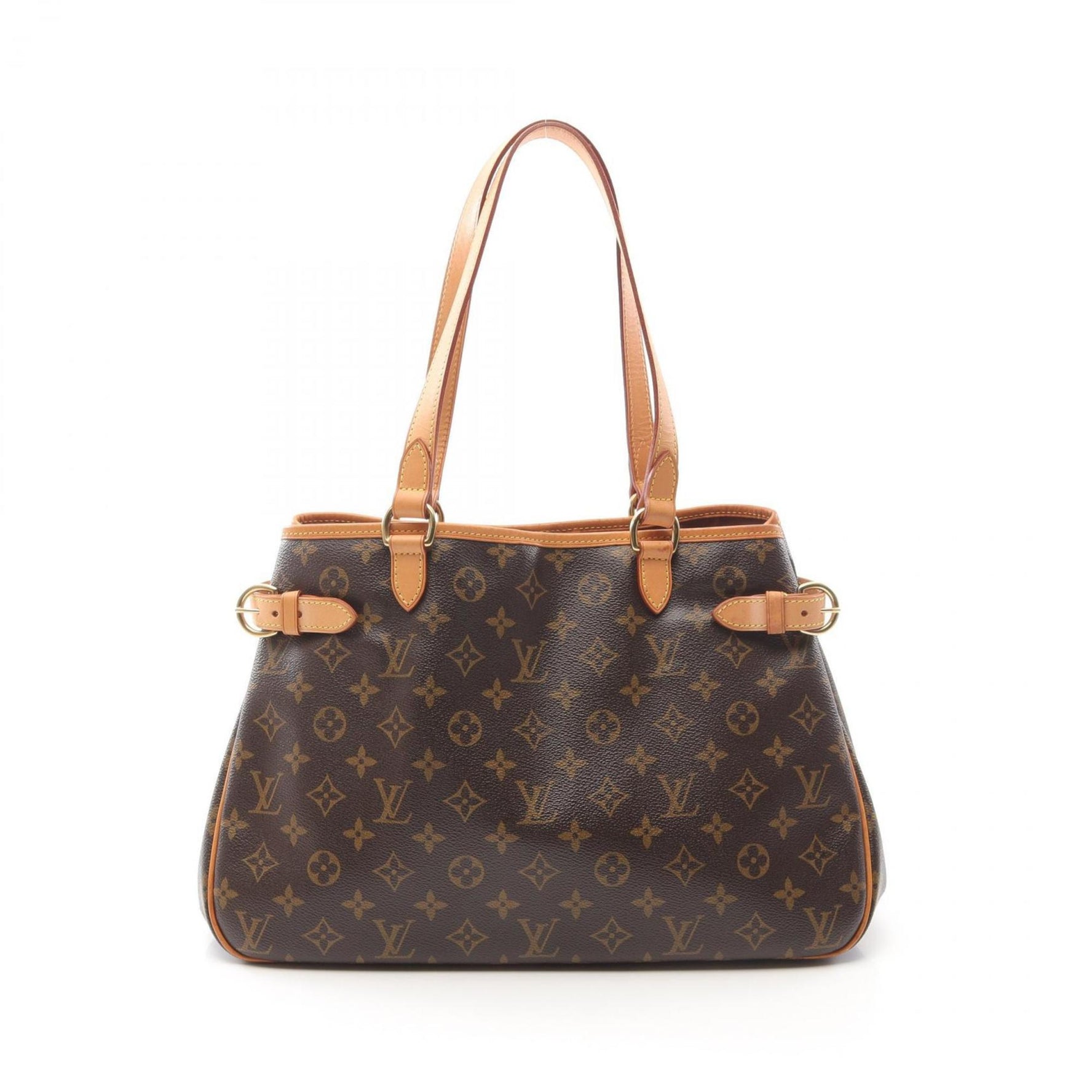 Louis Vuitton Batignolles Horizontal Shoulder Bag Coated Canvas Leather Monogram Brown