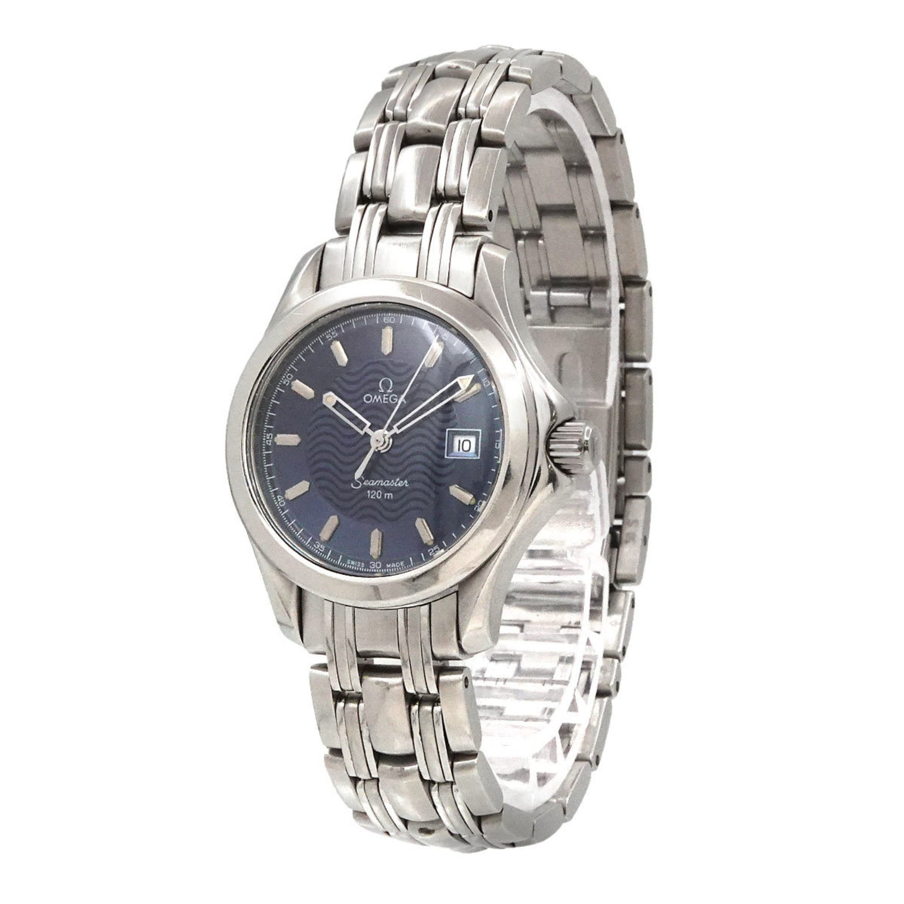 OMEGA Seamaster 120 2581-81 Women's Watch with Date, Blue Quartz Movement