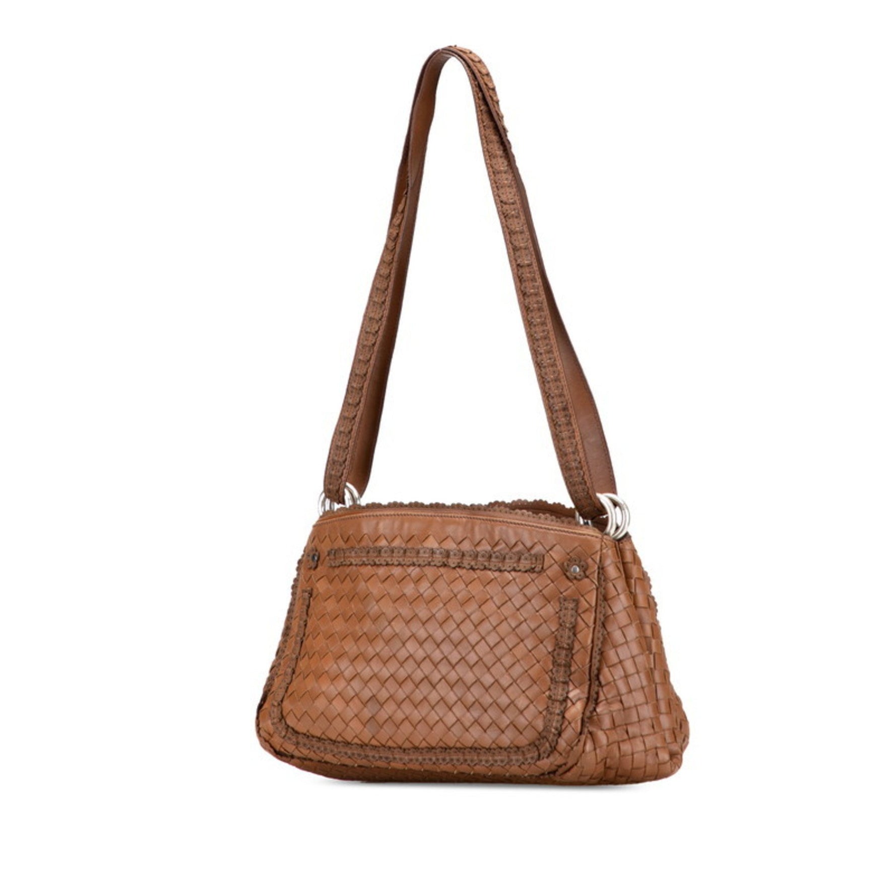 Bottega Veneta Intrecciato Shoulder Bag in Leather