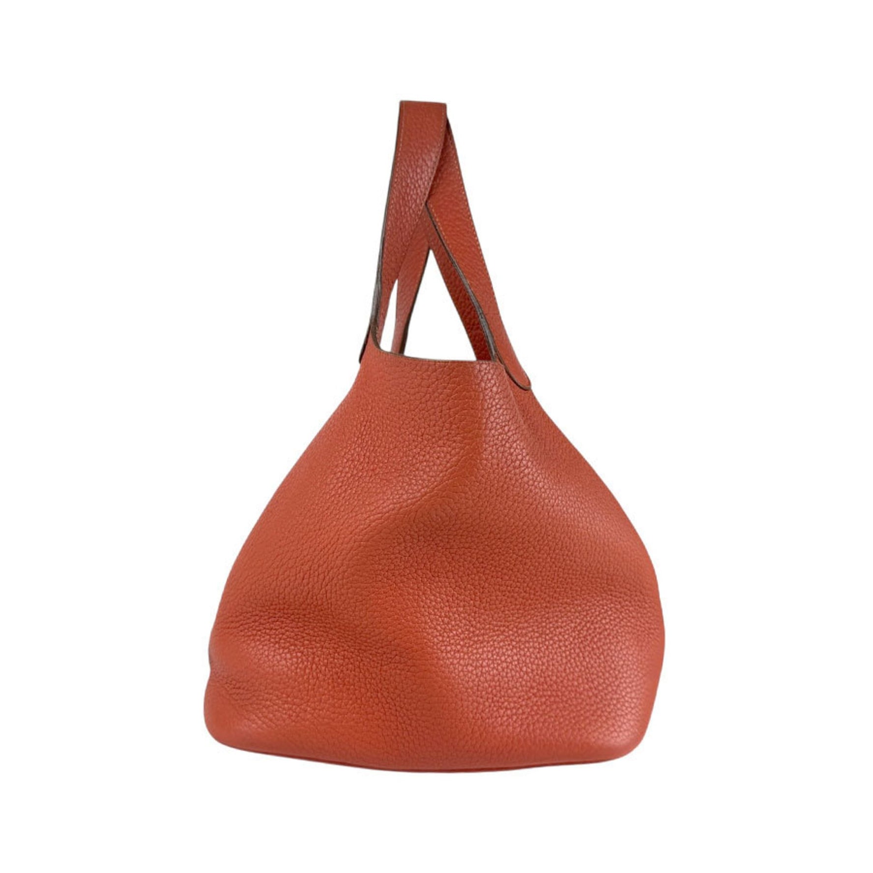 Hermes Hermès Picotin Lock MM 22 Handbag in Taurillon Clemence Leather, Pink Orange Silver