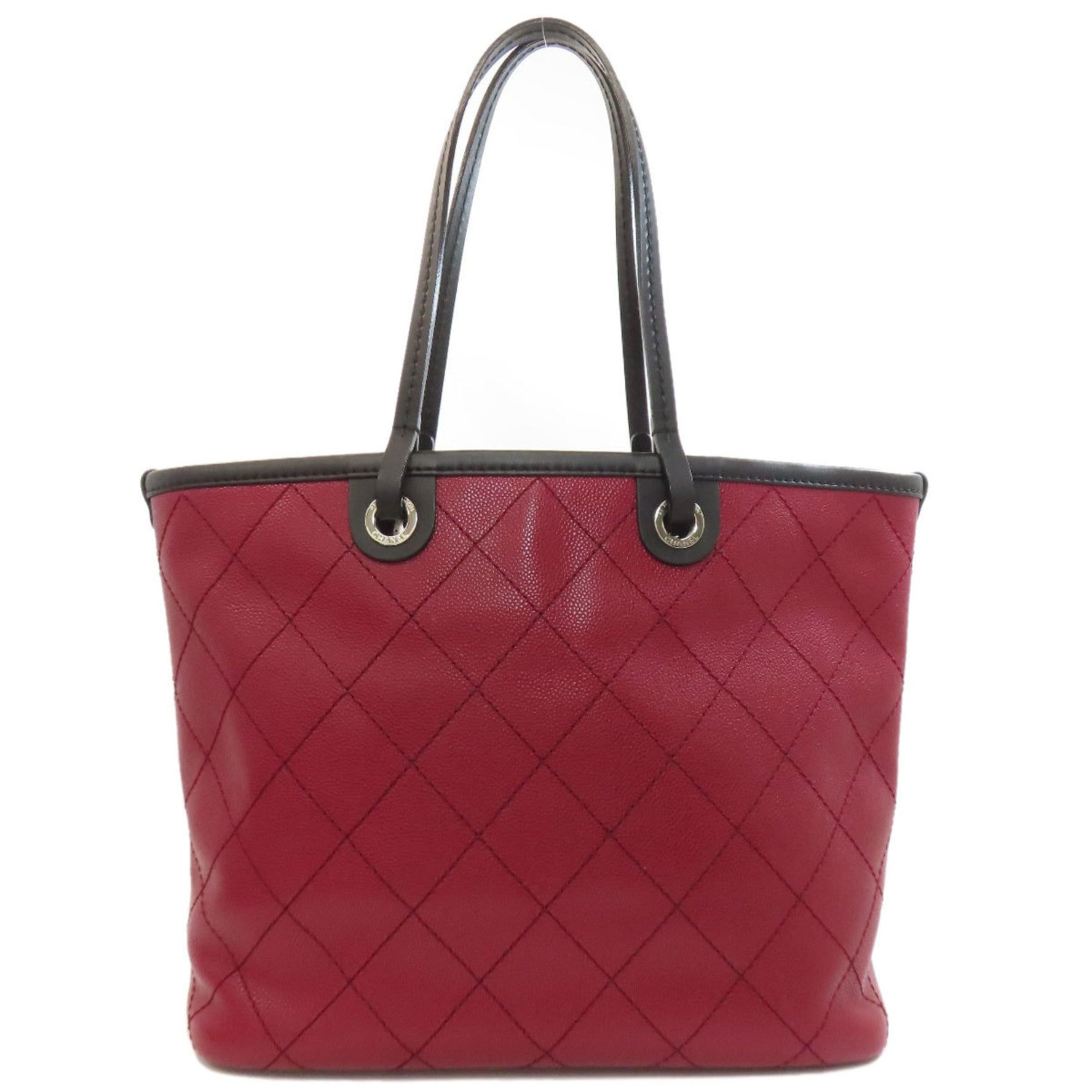 CHANEL On the Road Tote Bag Grained Calfskin