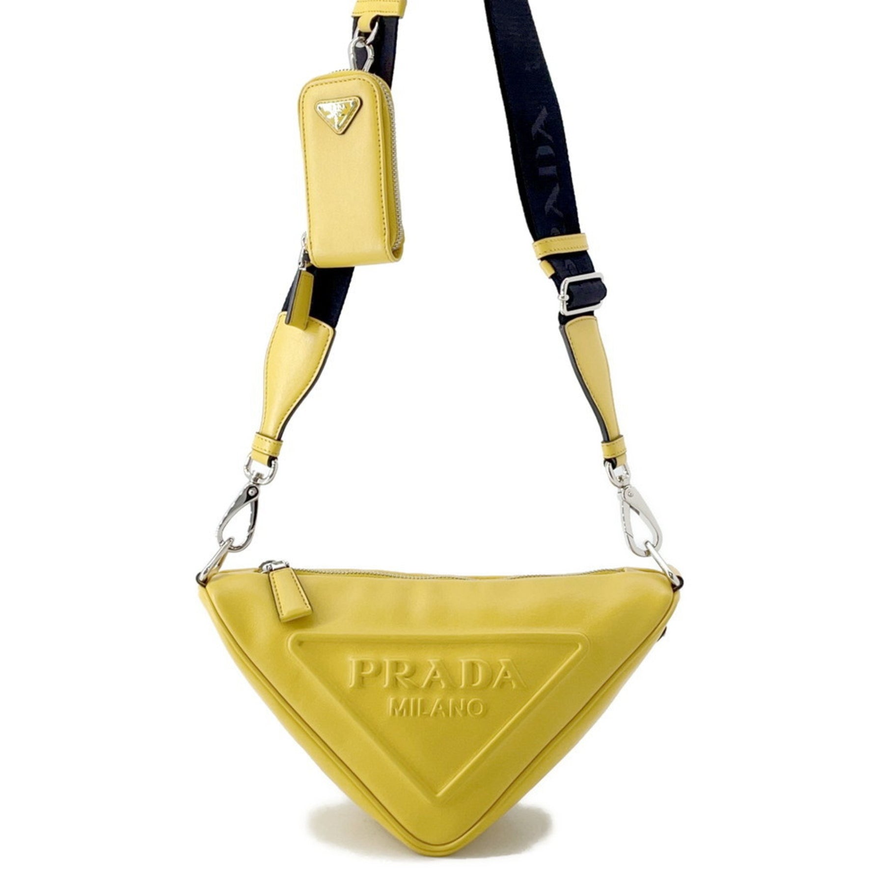 Prada Triangle Leather Shoulder Bag