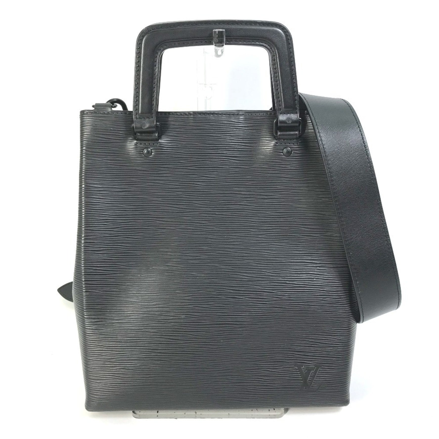 LOUIS VUITTON M58497 Epi Sac Plat Fold 2-Way Shoulder Bag, Tote Handbag, Leather, Women's, Black
