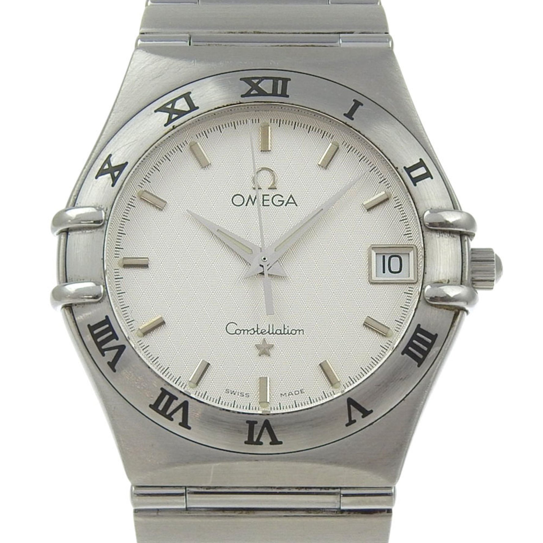 OMEGA Constellation Watch, Date, 1512.30, Stainless Steel, 1998, Quartz Movement, Analog Display, White Dial, Unisex