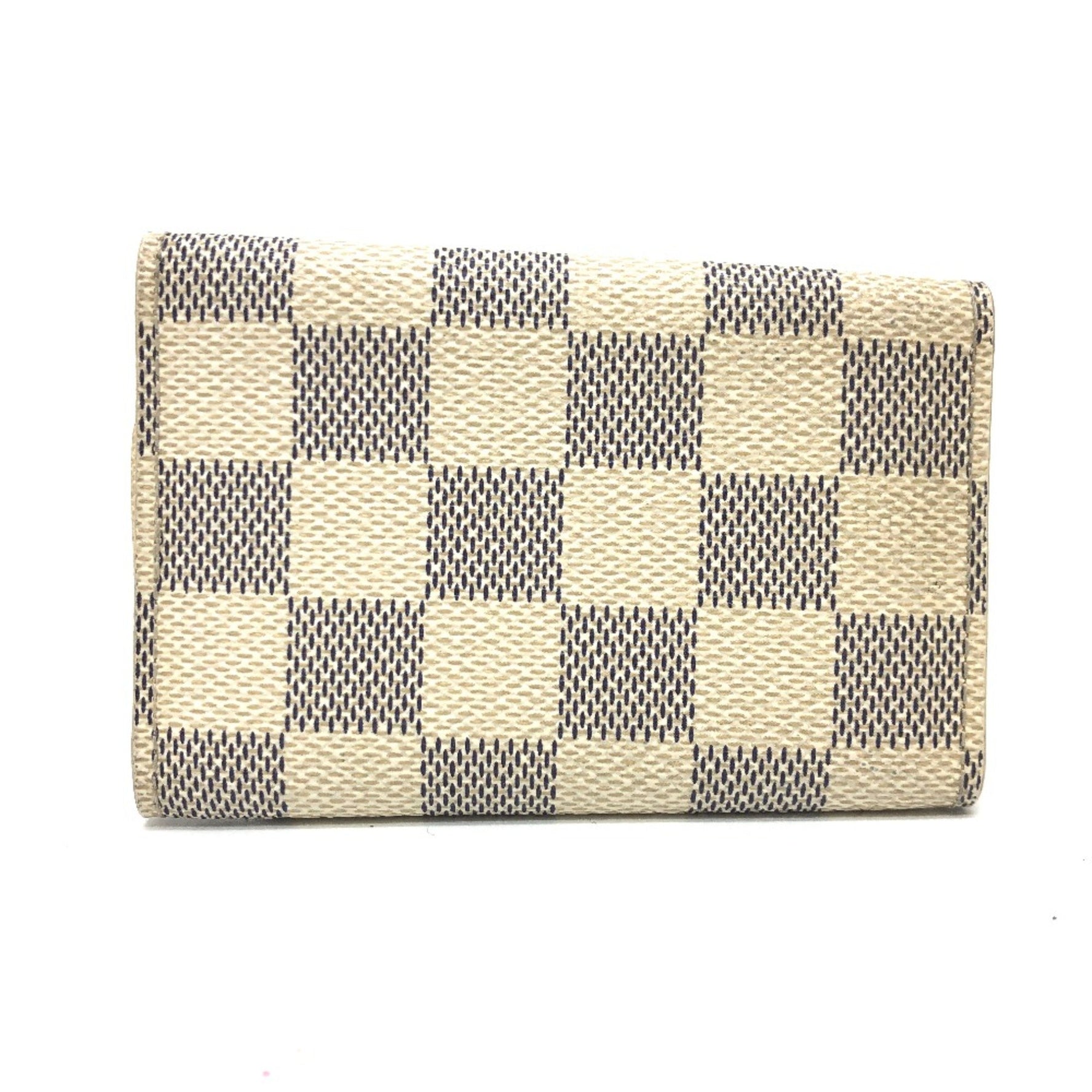 Louis Vuitton Damier Azur 6 key case Key Case GoldHardware