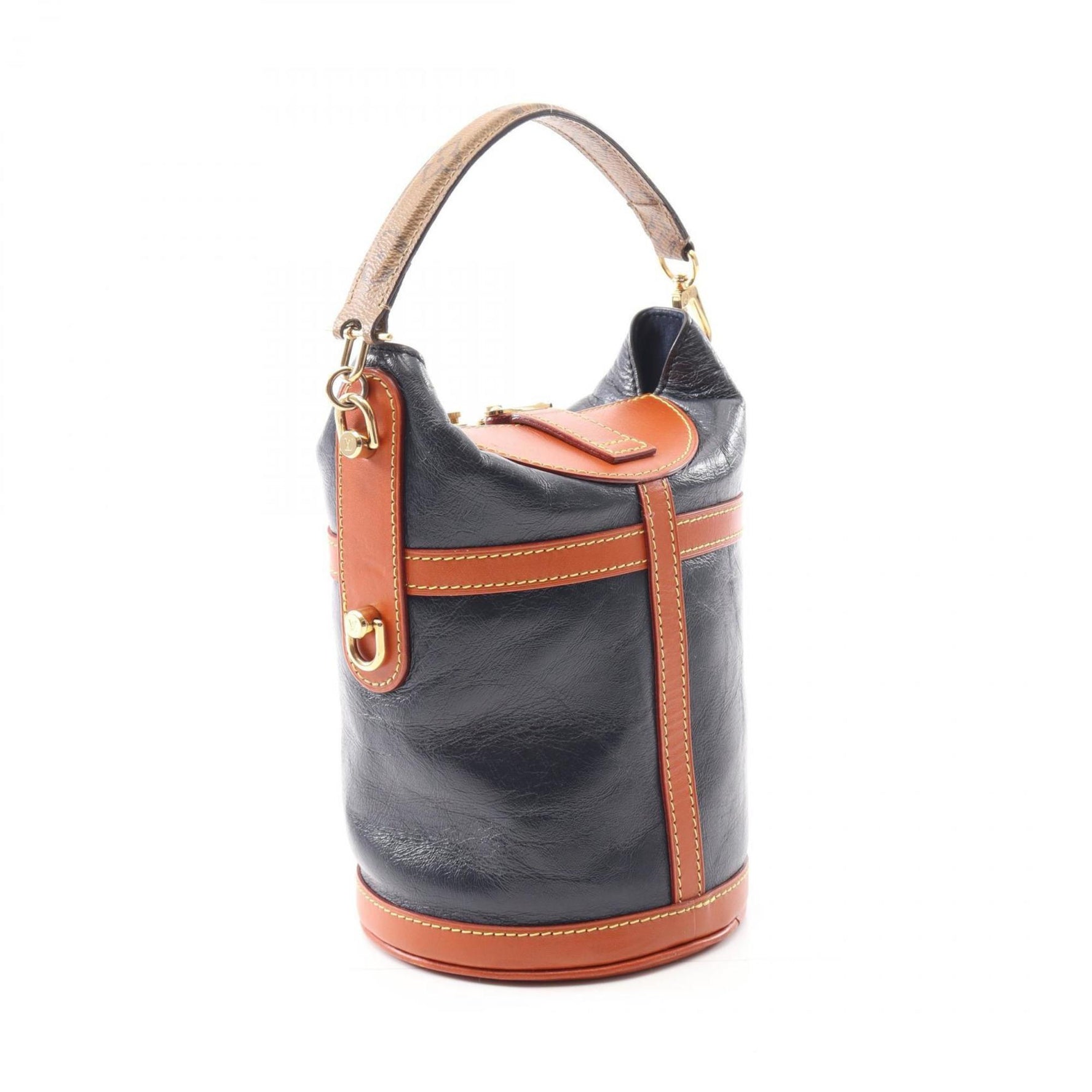 Louis Vuitton Monogram Reverse Leather Duffle Bag/Handbag, Navy/Brown