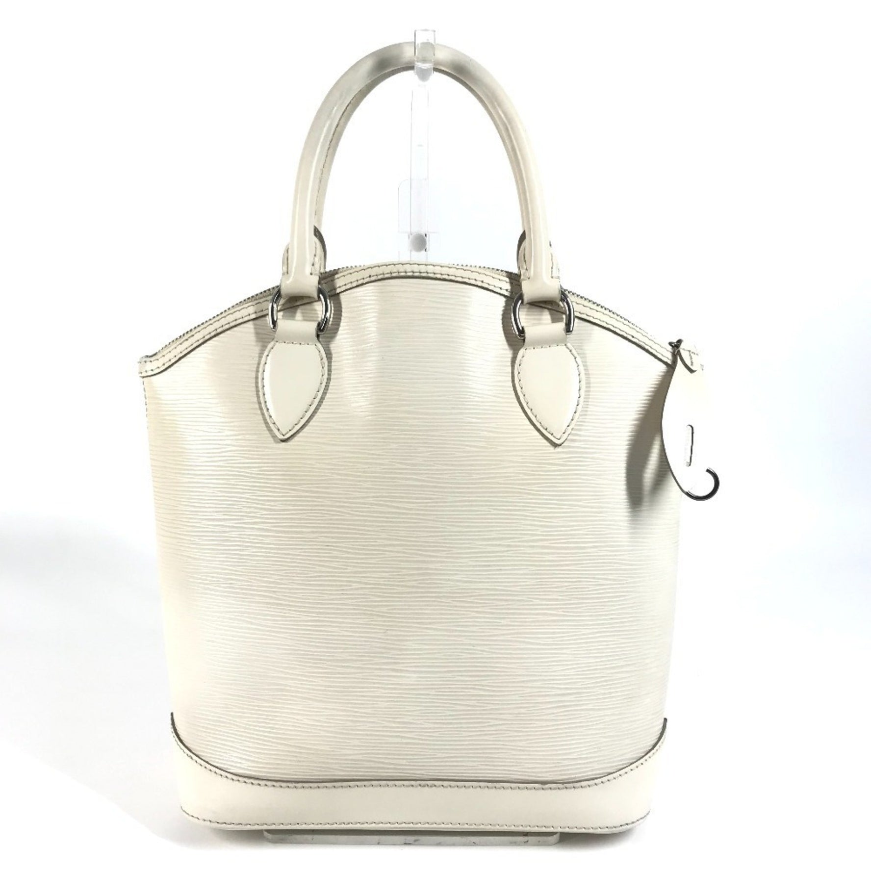 Louis Vuitton Epi Lockit PM Tote Bag, Handbag, Leather, Ivory, White