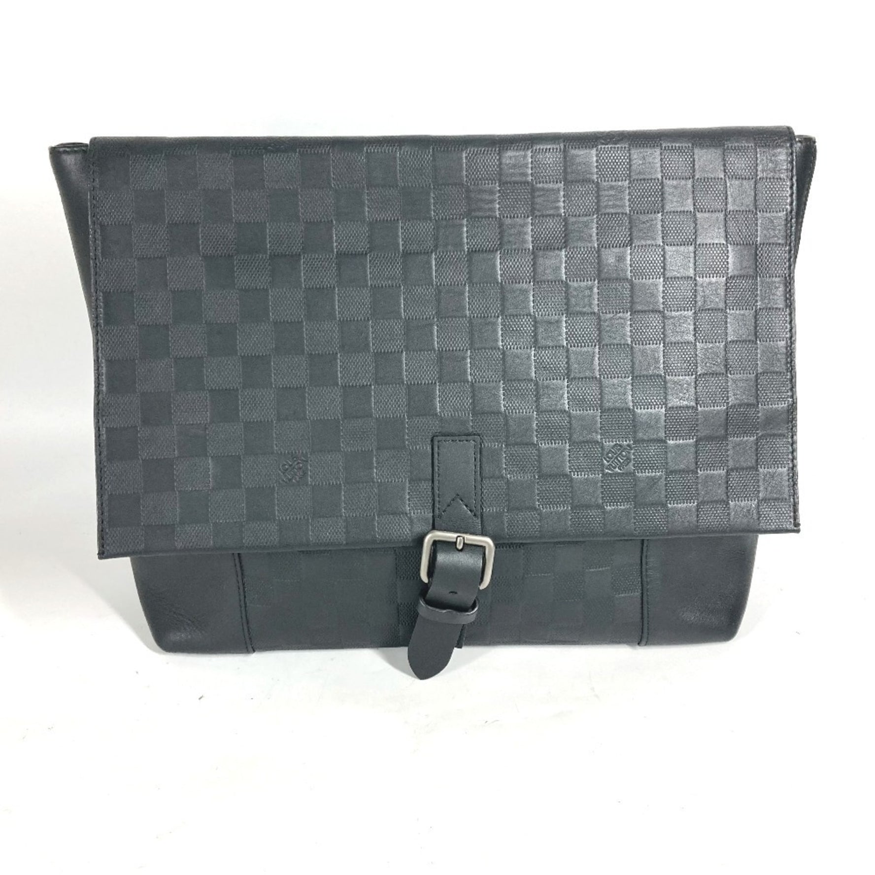 Louis Vuitton Damier Infini Loft Bag Flap Business Handbag Leather Men's Onyx Black