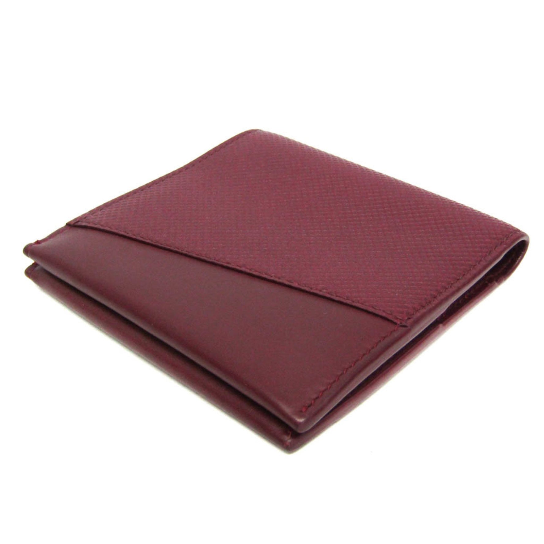 Bottega Veneta Marco Polo Men,Women Leather Bill Wallet (bi-fold) Bordeaux