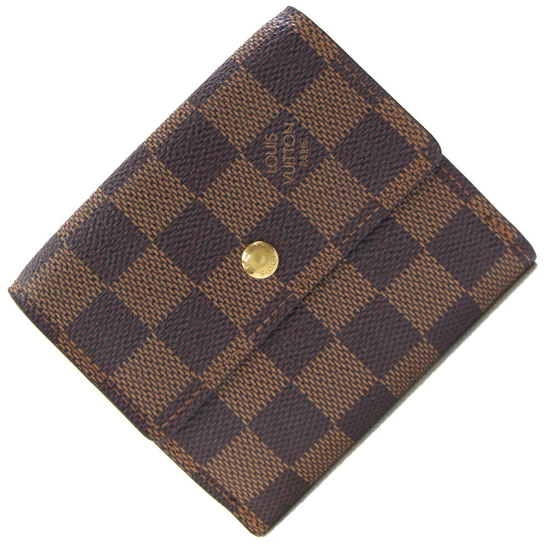 Louis Vuitton Damier Porte Monnaie Carte Credit Double Wallet Compact Wallet, Double-Sided Trifold