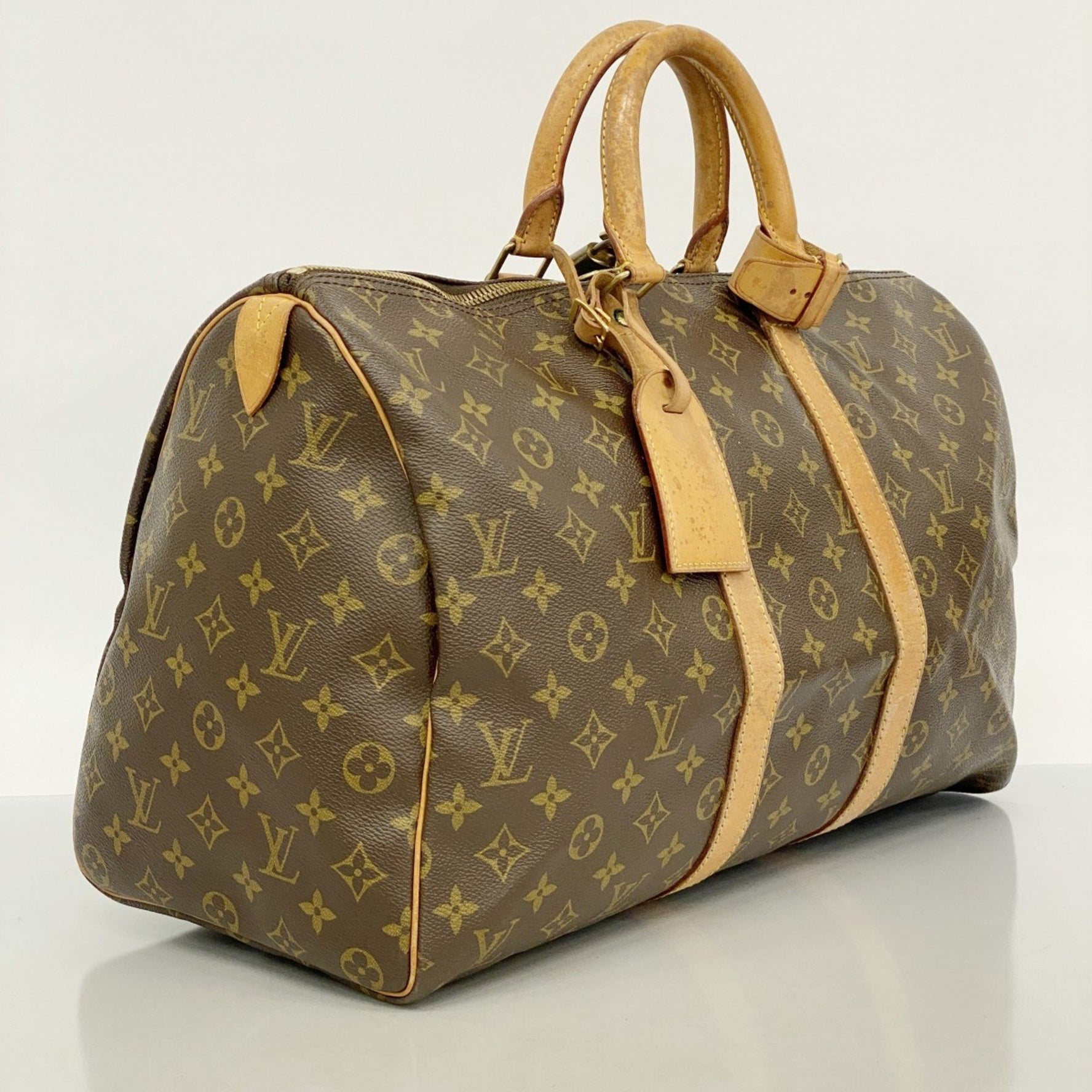 Louis Vuitton Monogram Keepall 45 Boston Bag M41428 Brown Men's and Women's