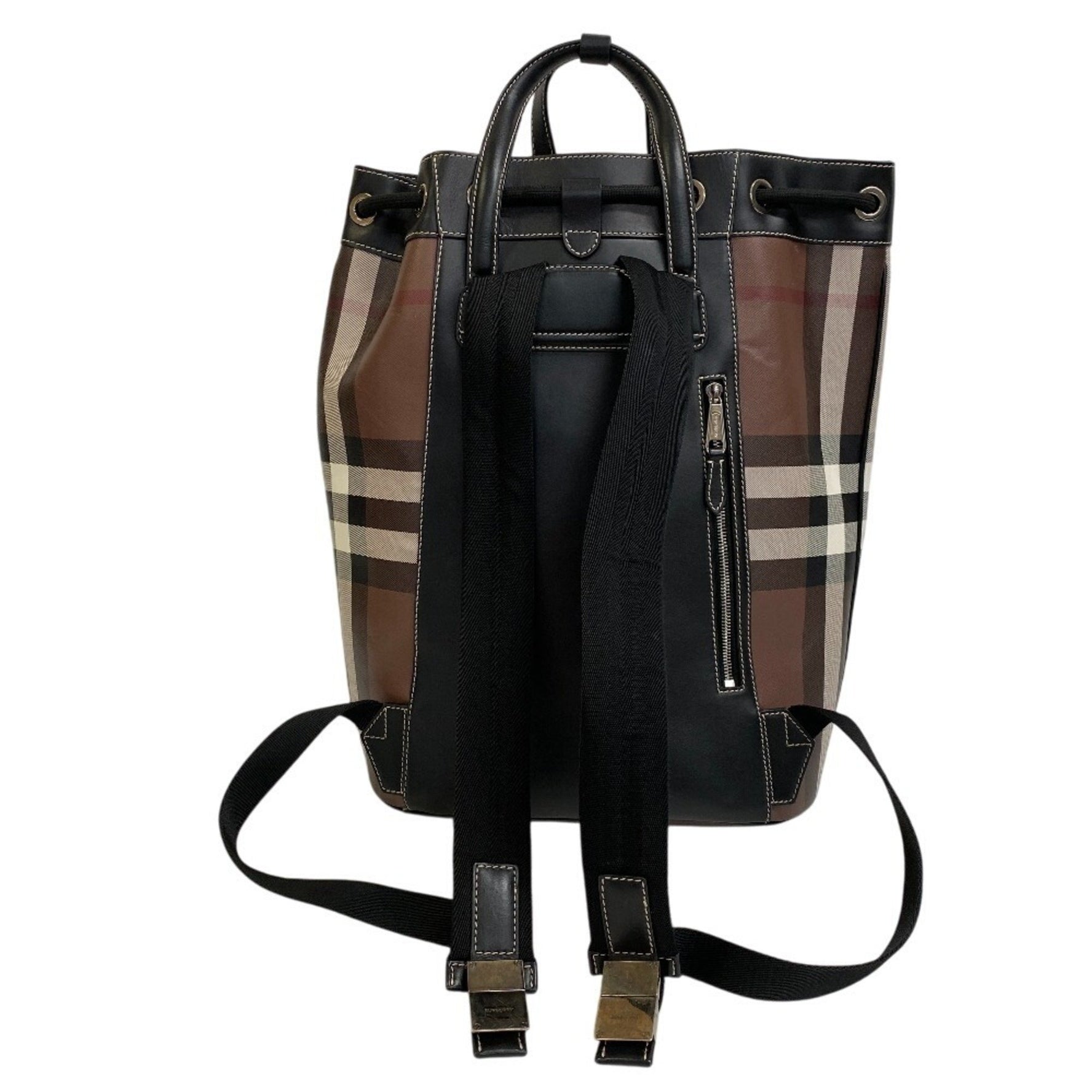 BURBERRY tote bag in Nova Check, perfect as a backpack or daypack, brown.
