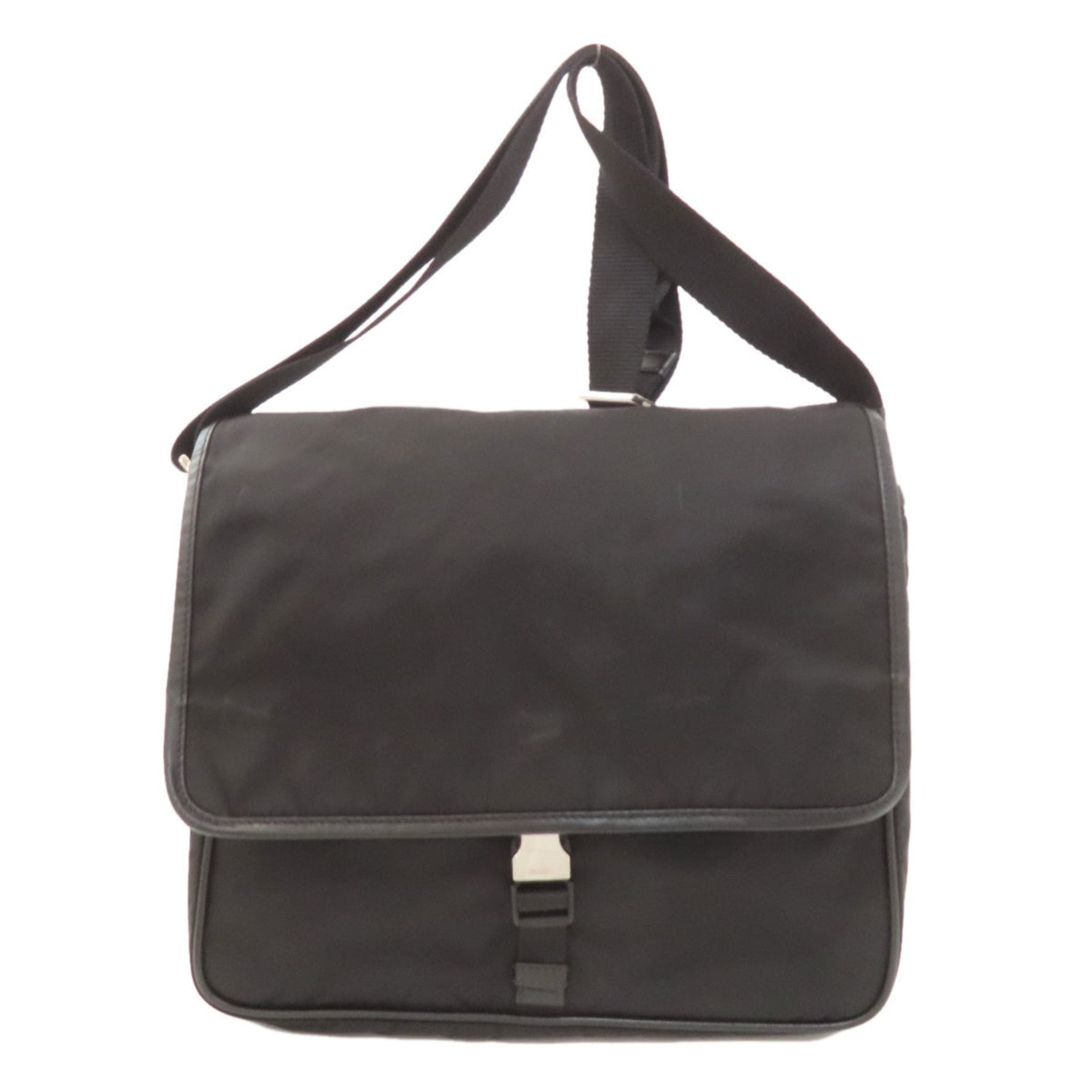 Prada messenger bag with logo hardware, nylon shoulder bag
