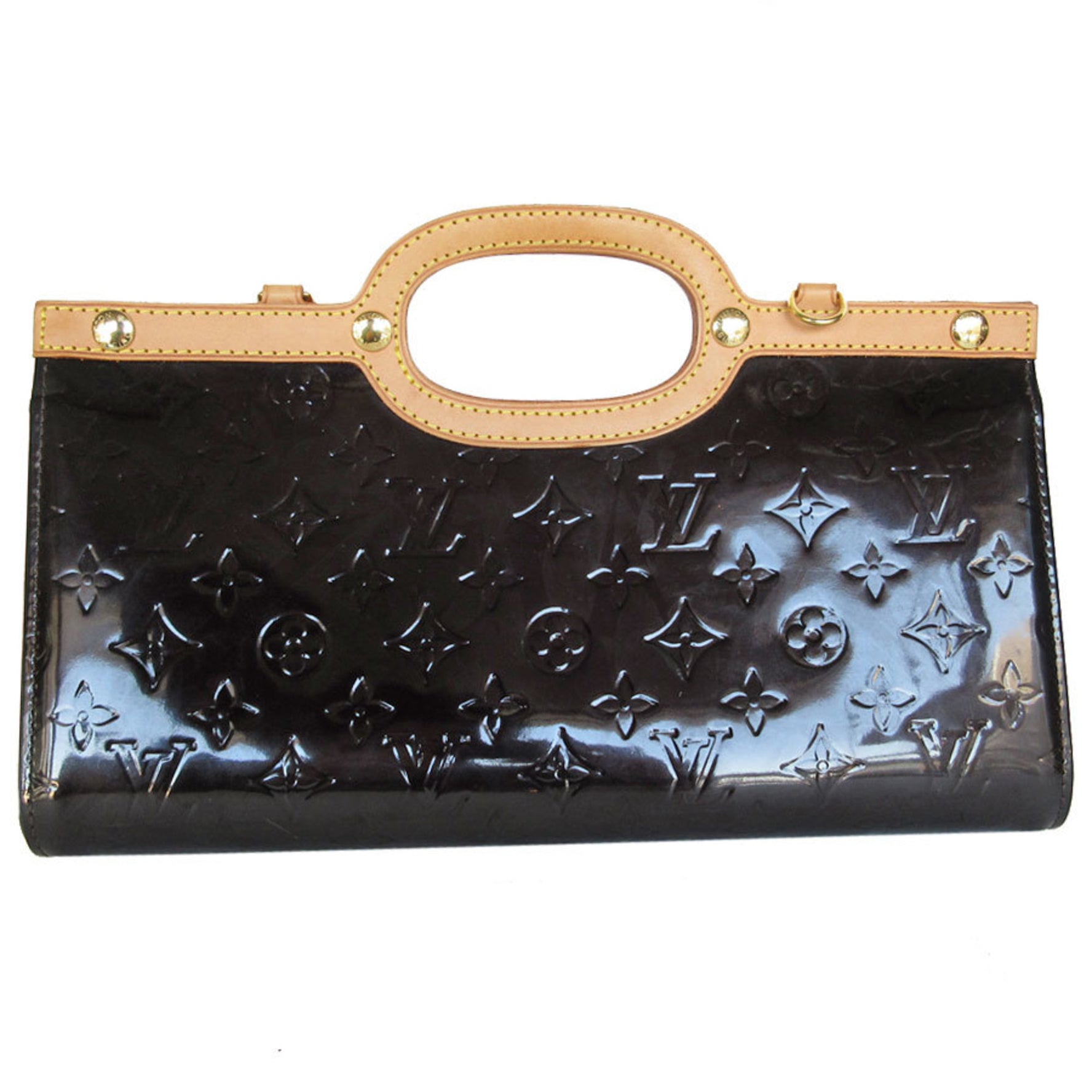 Louis Vuitton Handbag Shoulder Bag Monogram Vernis Roxbury Drive Patent Leather Amaranth Gold