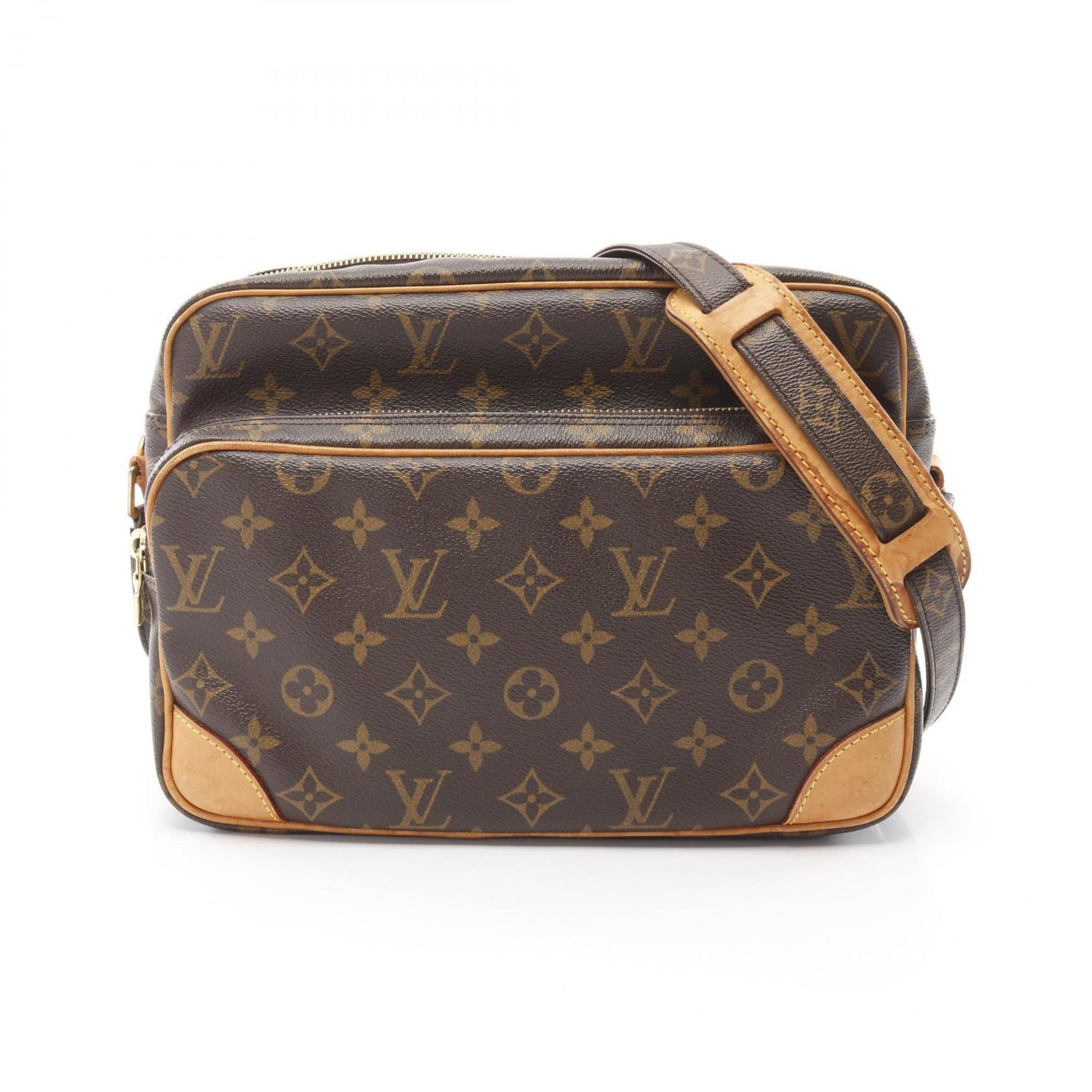 Louis Vuitton Nile Shoulder Bag Coated Canvas Leather Monogram