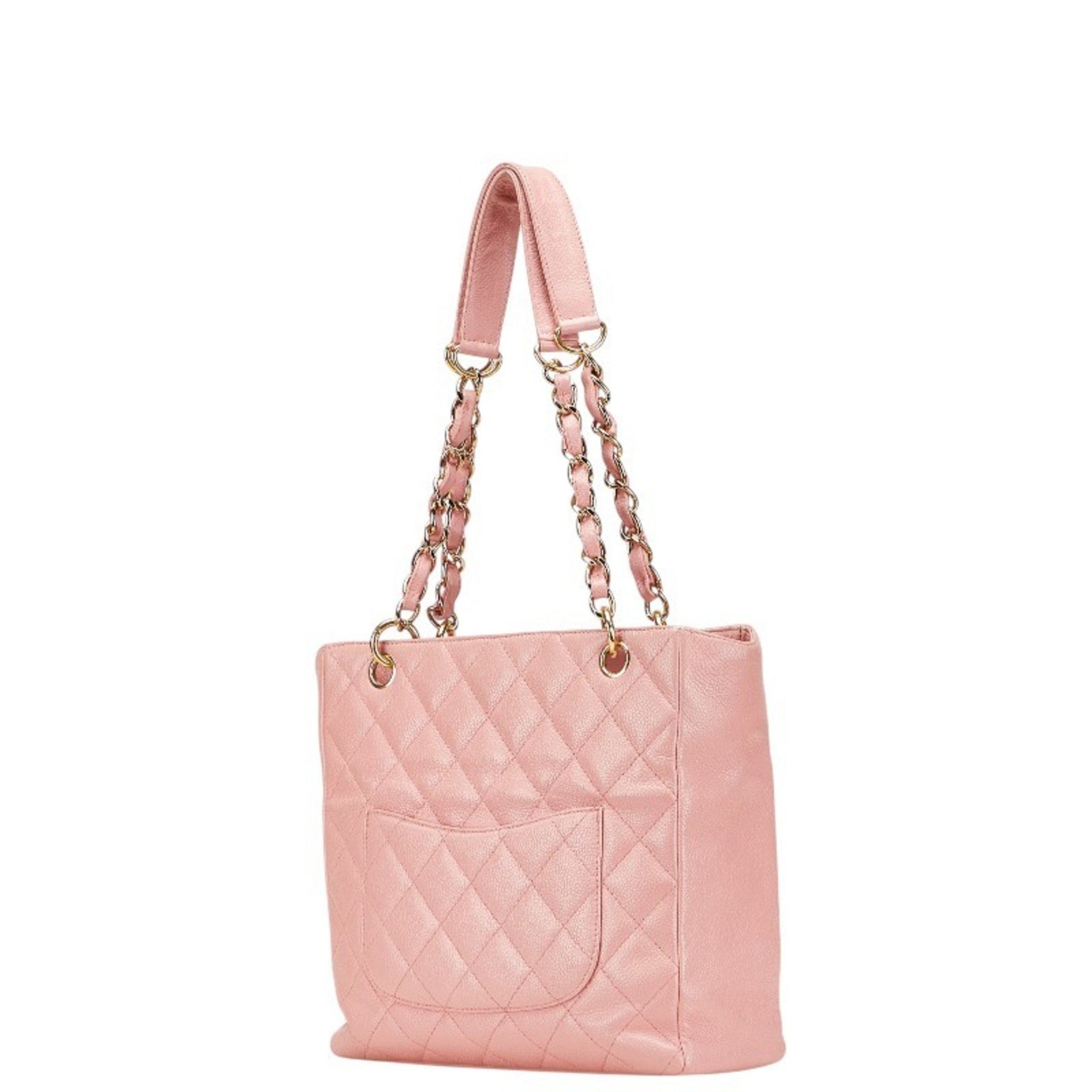 CHANEL Matelasse Coco Mark PST Chain Tote Bag Caviar Skin