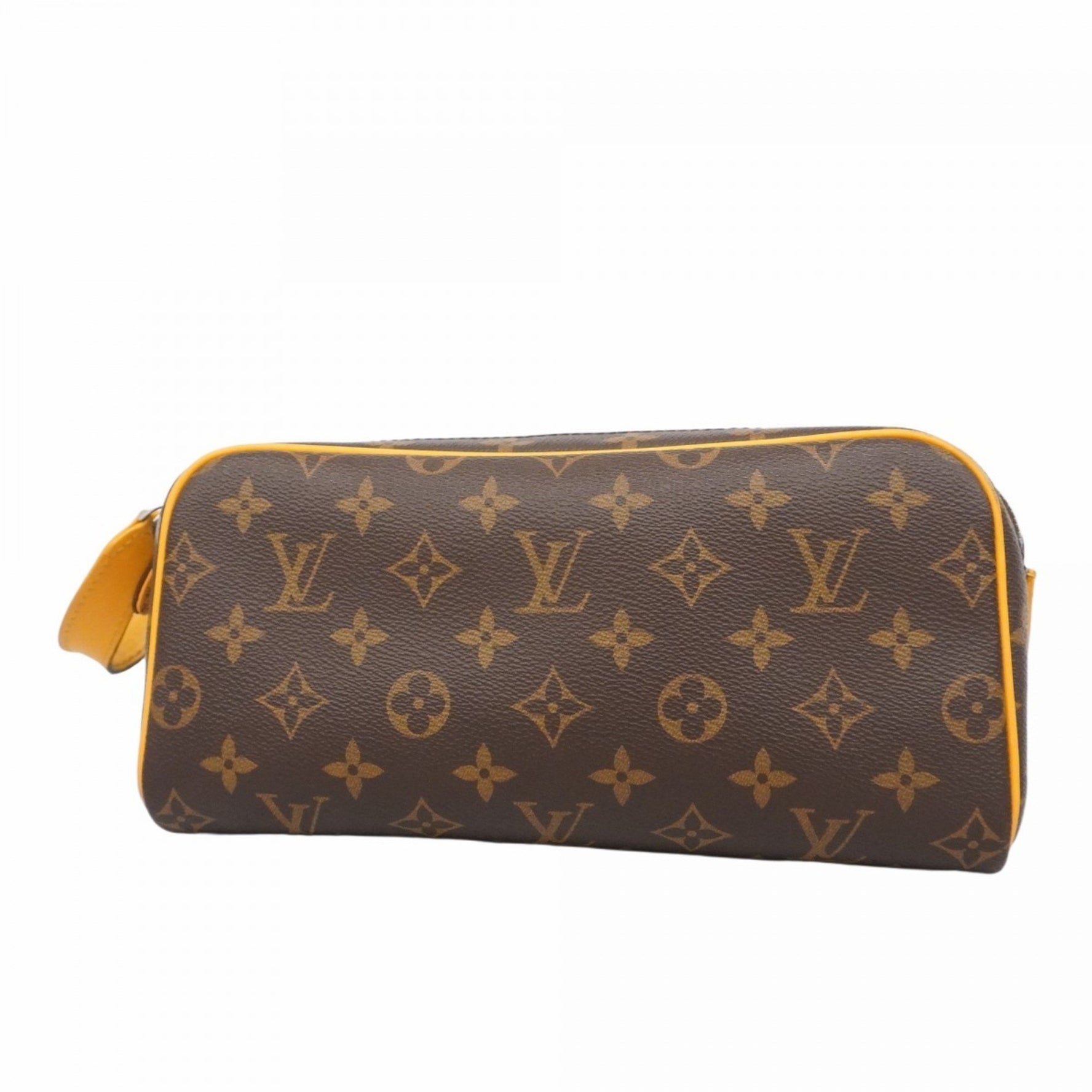 Louis Vuitton Monogram Macassar Dopp Kit Handbag in Brown and San Fran Yellow