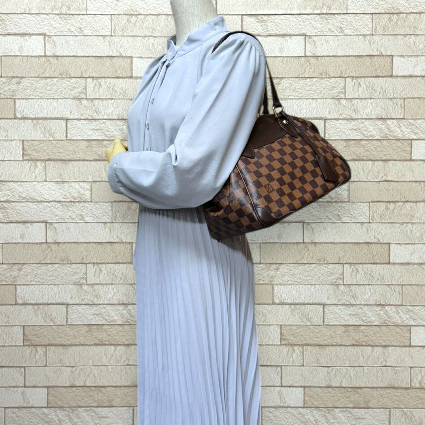 Louis Vuitton Verona PM Damier Shoulder Bag, Canvas Brown, LOUIS VUITTON