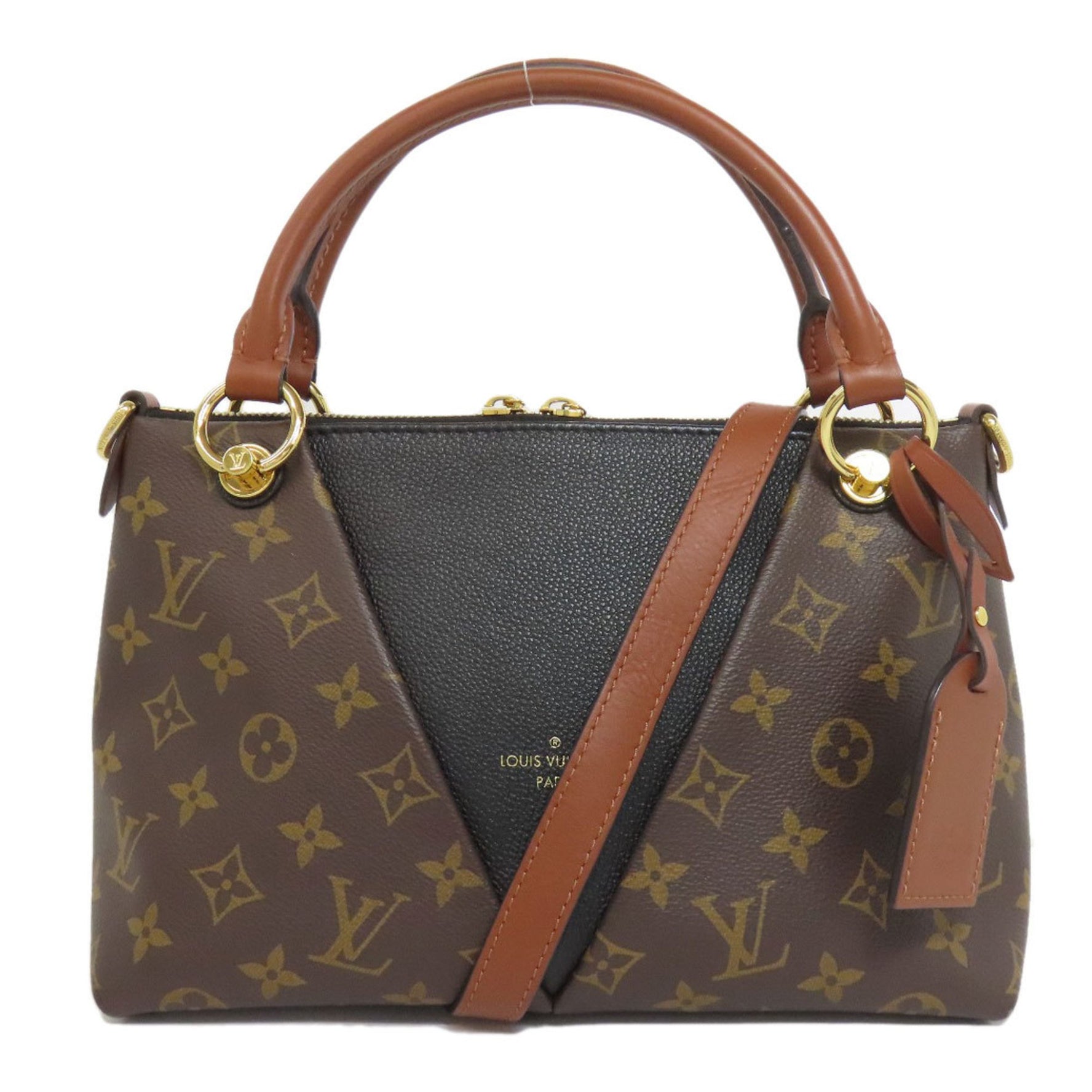 Louis Vuitton V Tote BB Handbag Monogram Canvas