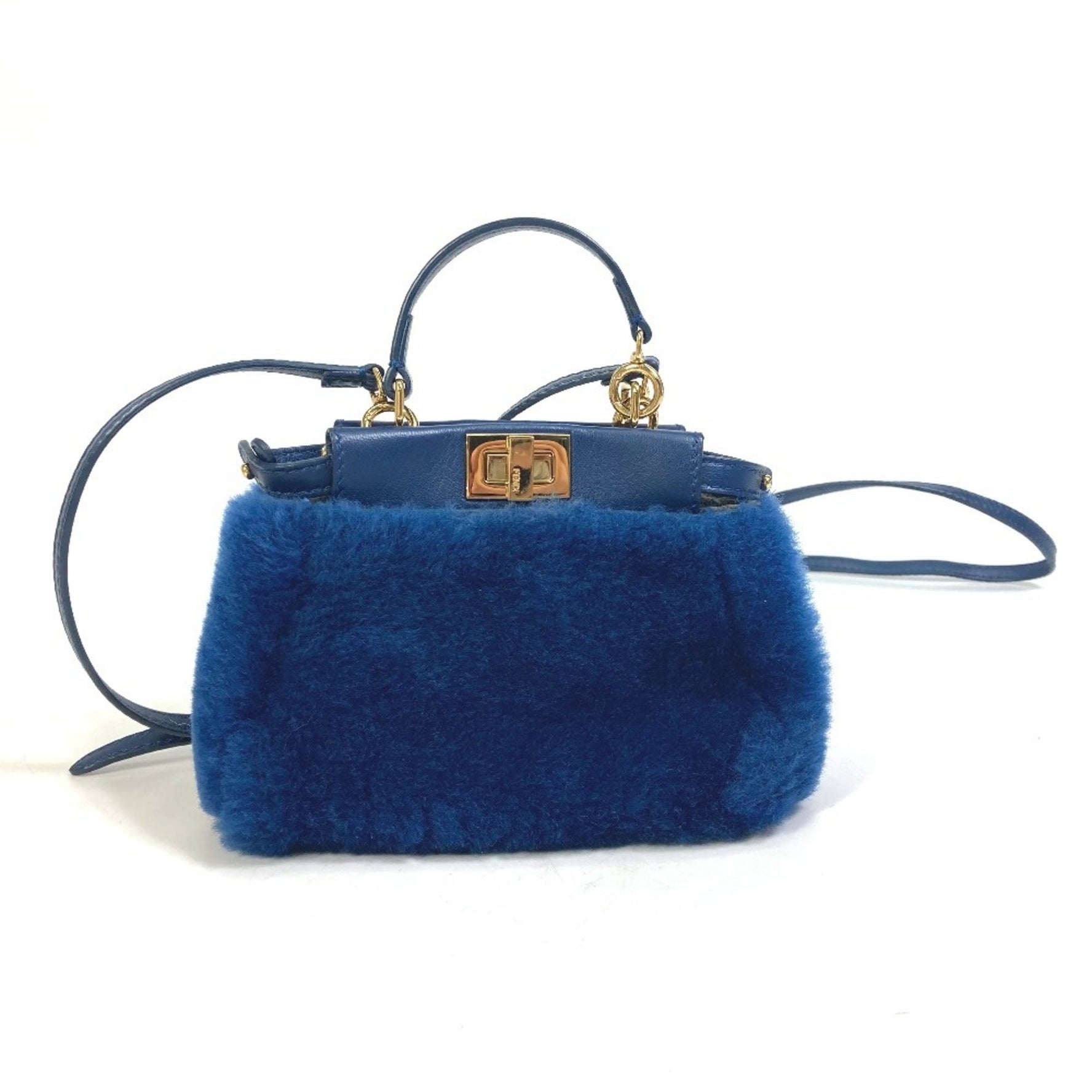 FENDI Micro Peekaboo Bag, Shoulder Bag/Handbag, Faux Fur/Leather