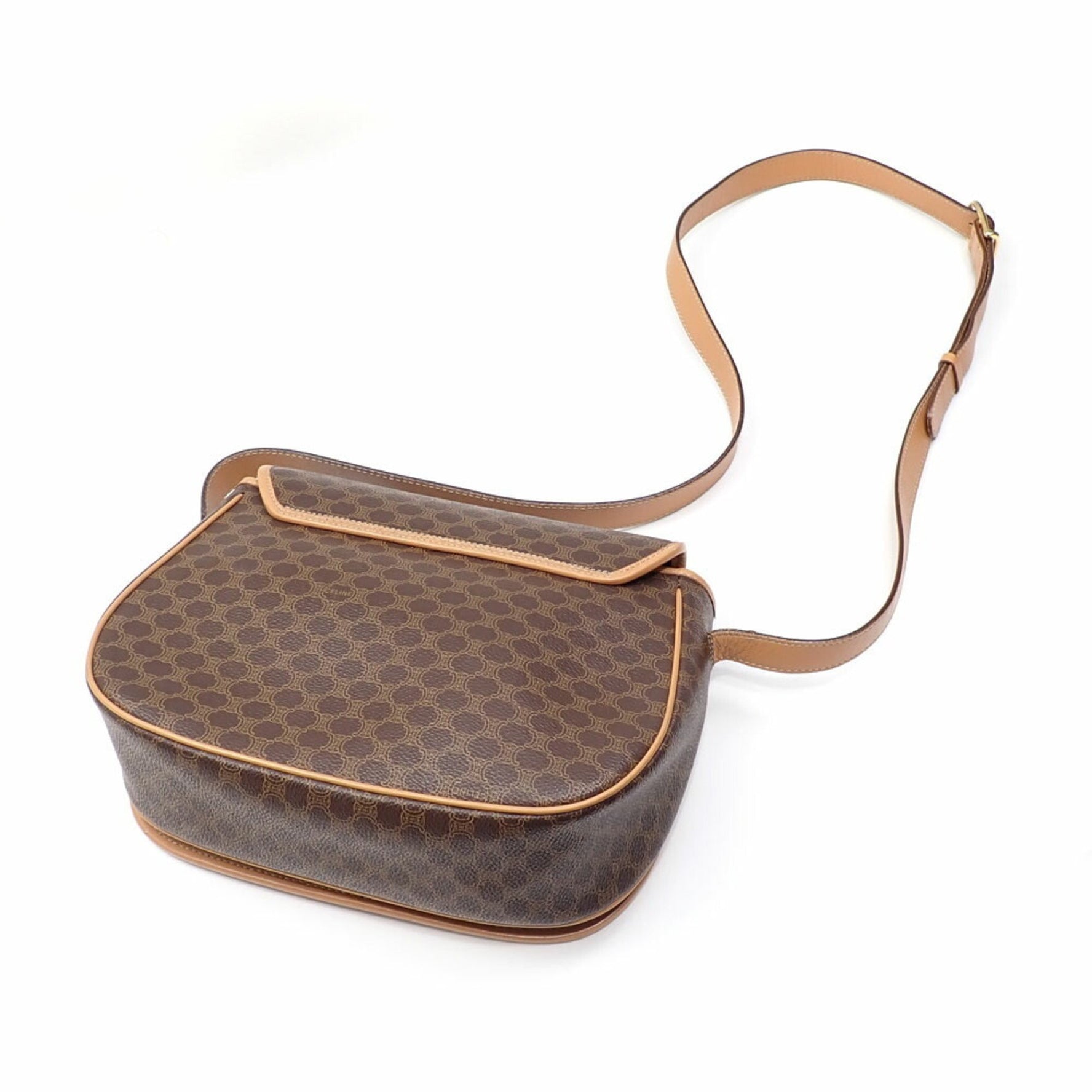 Celine Shoulder Bag in PVC and Leather with Macadam