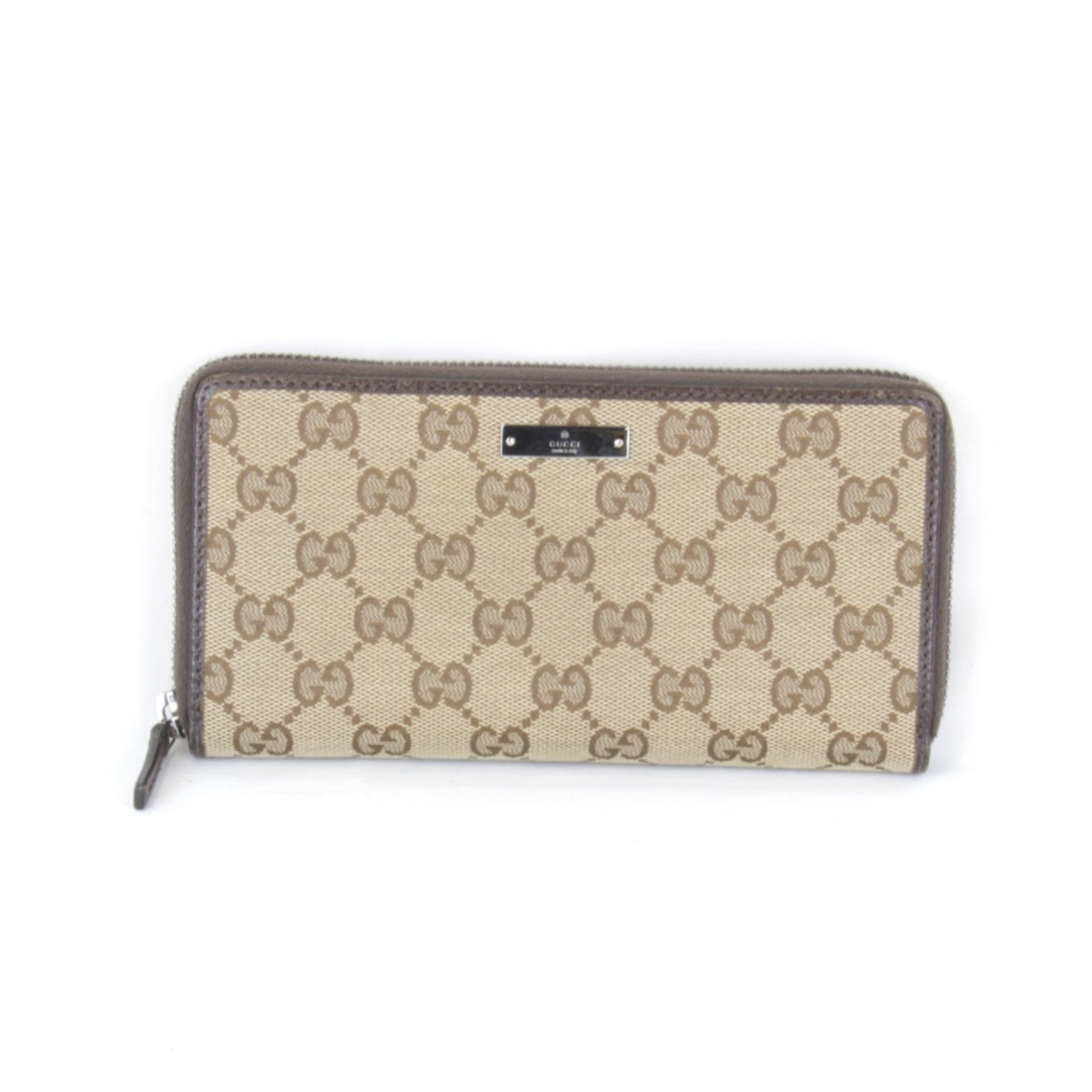 GUCCI Round 307980/493075 Long Wallet GG Canvas