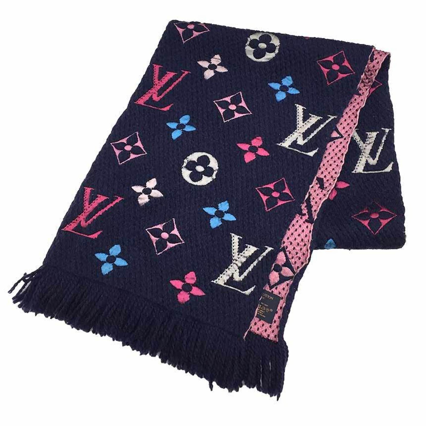 Louis Vuitton Echarpe Mania Rainbow Monogram Scarf Wool x Silk