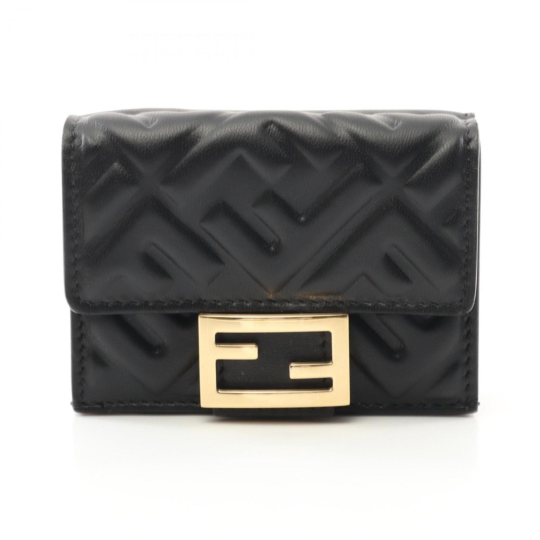 FENDI Baguette Tri-fold Wallet Leather