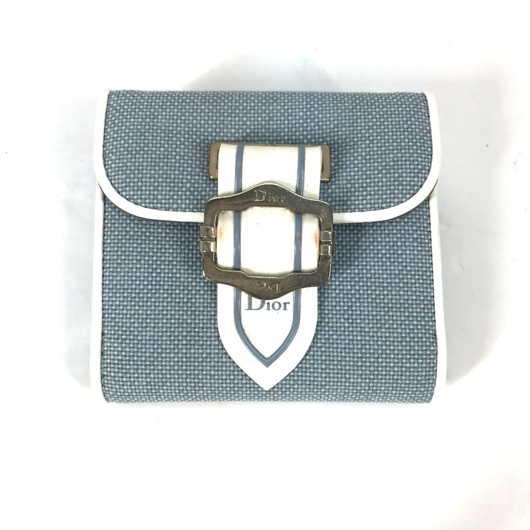 Christian Dior Bicolor logo Compact wallet Folded wallet