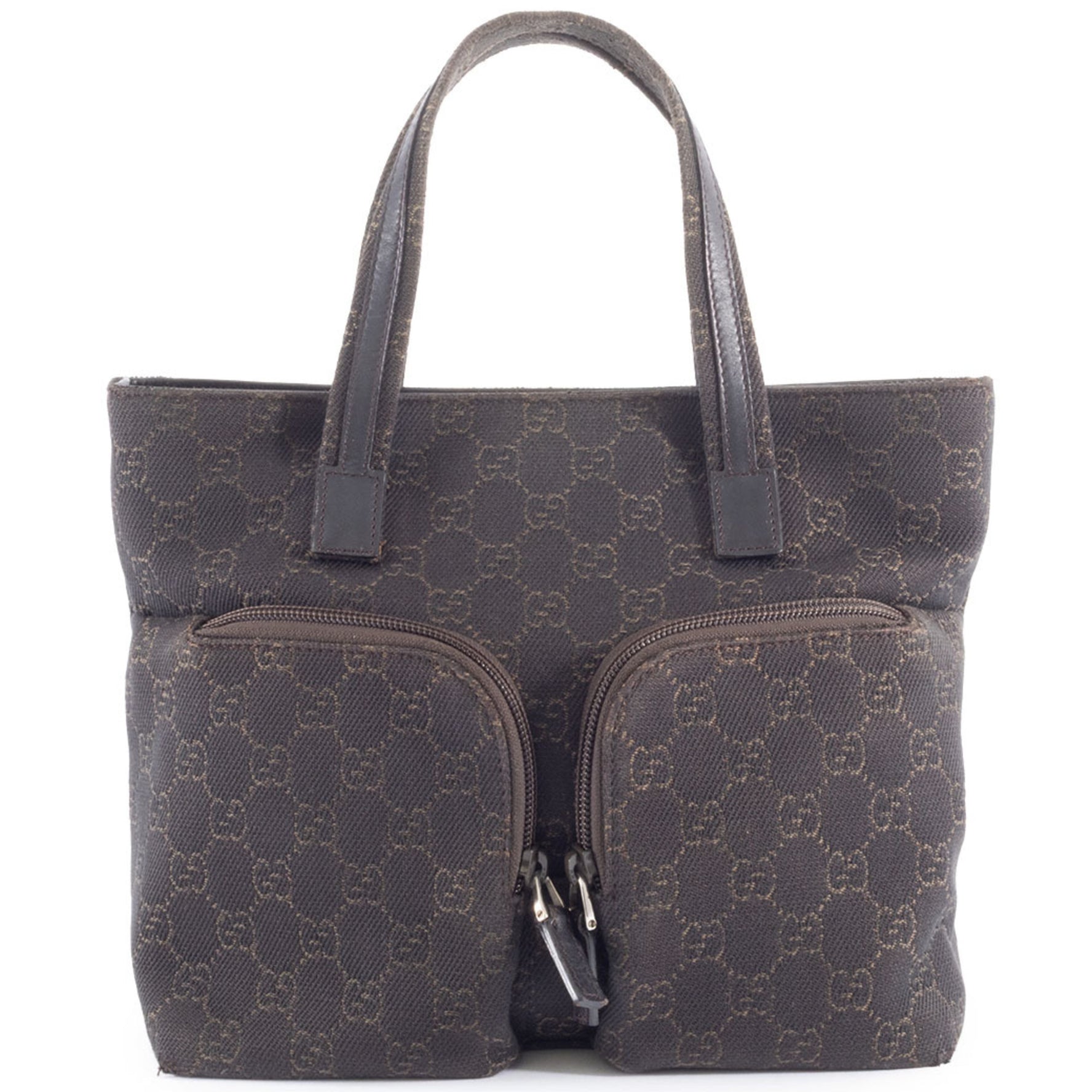 Gucci GG Canvas Handbag Leather Tote