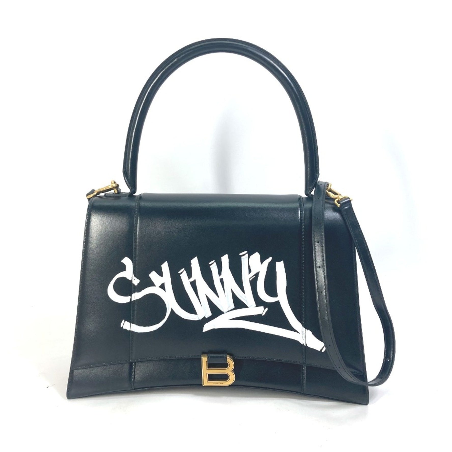 Balenciaga Crossbody 2WAY Shoulder Bag Hand Bag Black White