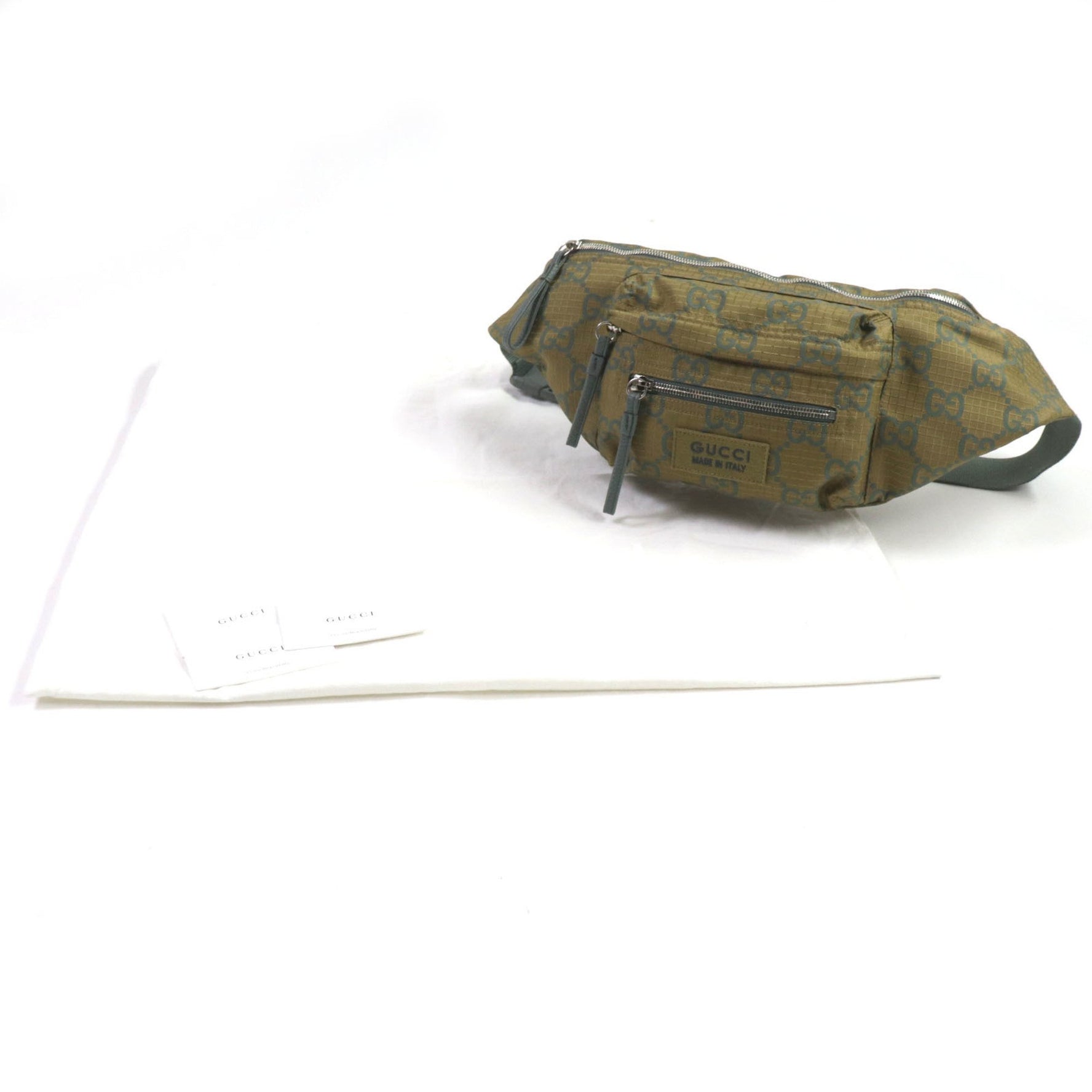 GUCCI GG Ripstop Belt Bag, Body Leather Waist Includes Dust Made in Italy