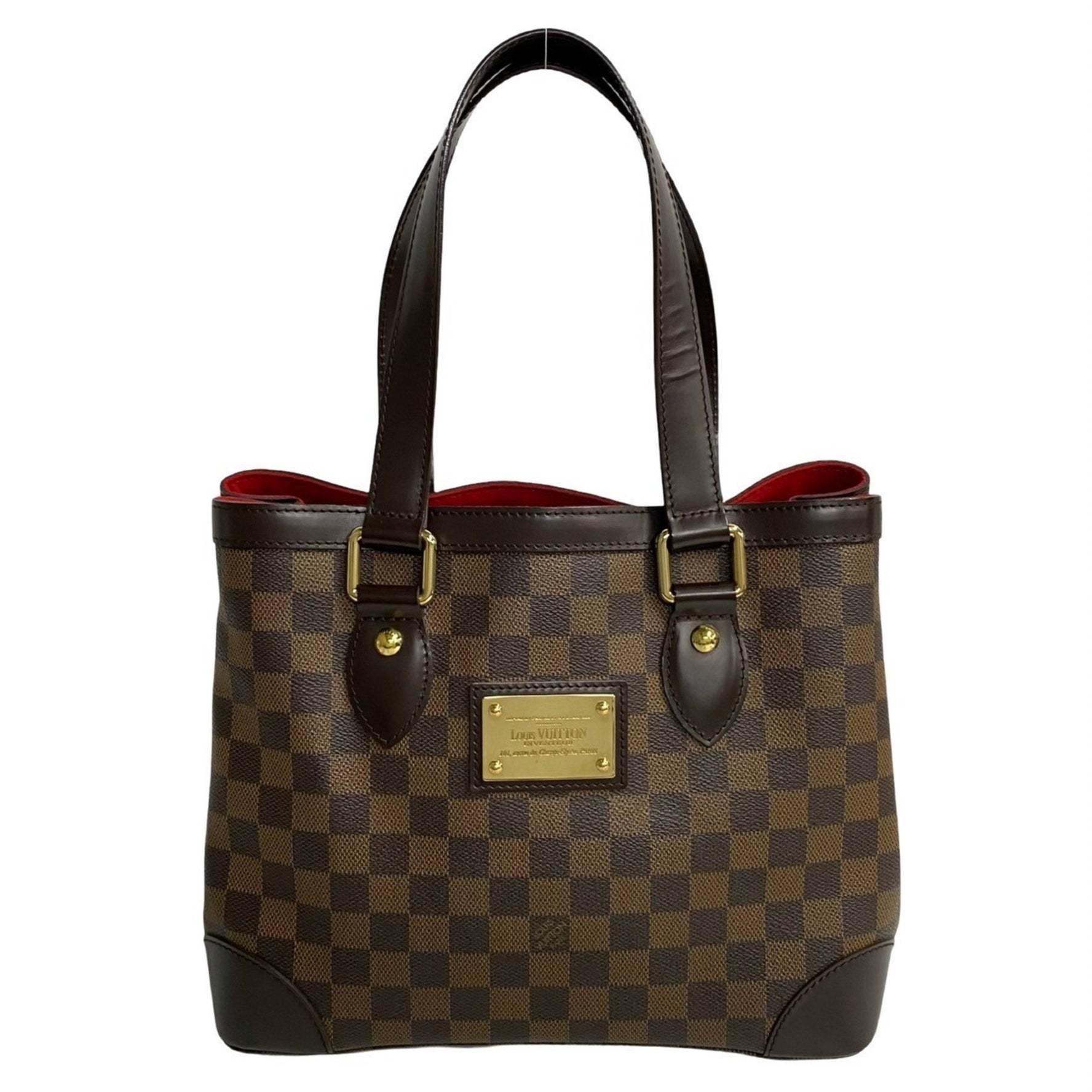 Louis Vuitton Hampstead PM Damier Leather Tote Bag, Shoulder Handbag, 08128