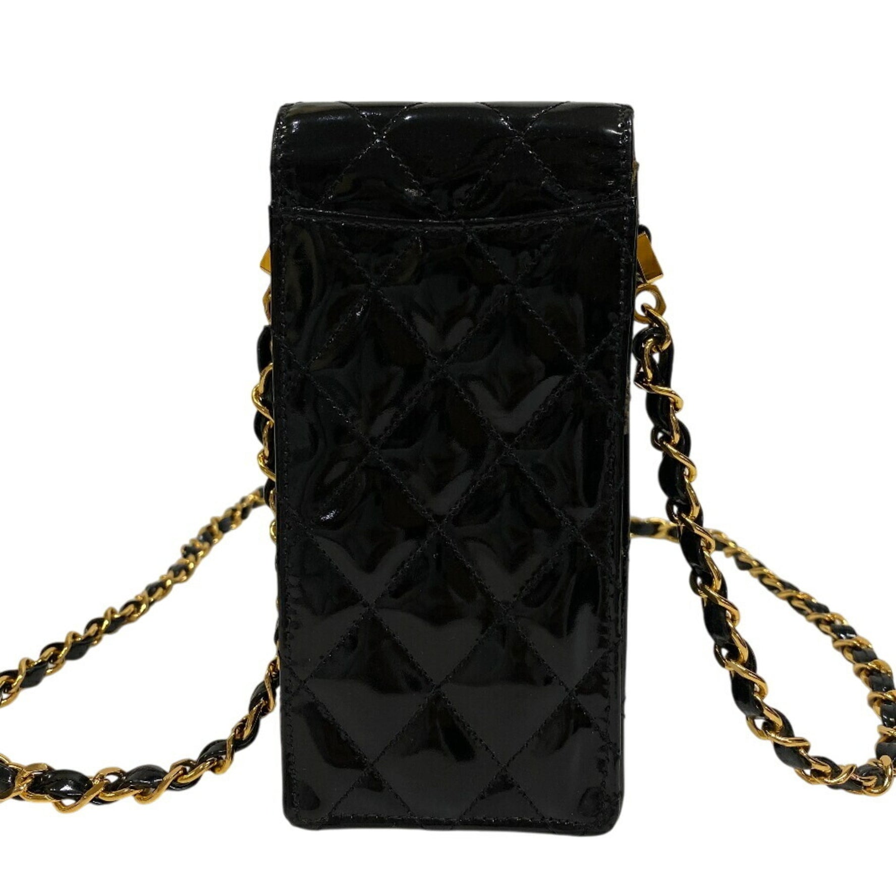 CHANEL Shoulder Matelasse Cigarette Case Black