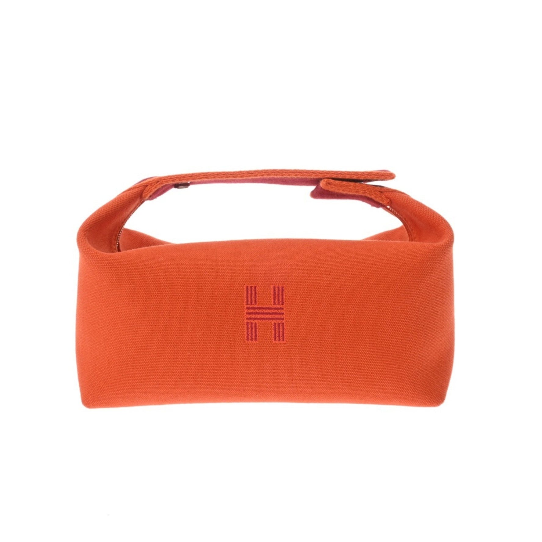HERMES Bride A Black PM Feu/Rouge H Canvas Pouch
