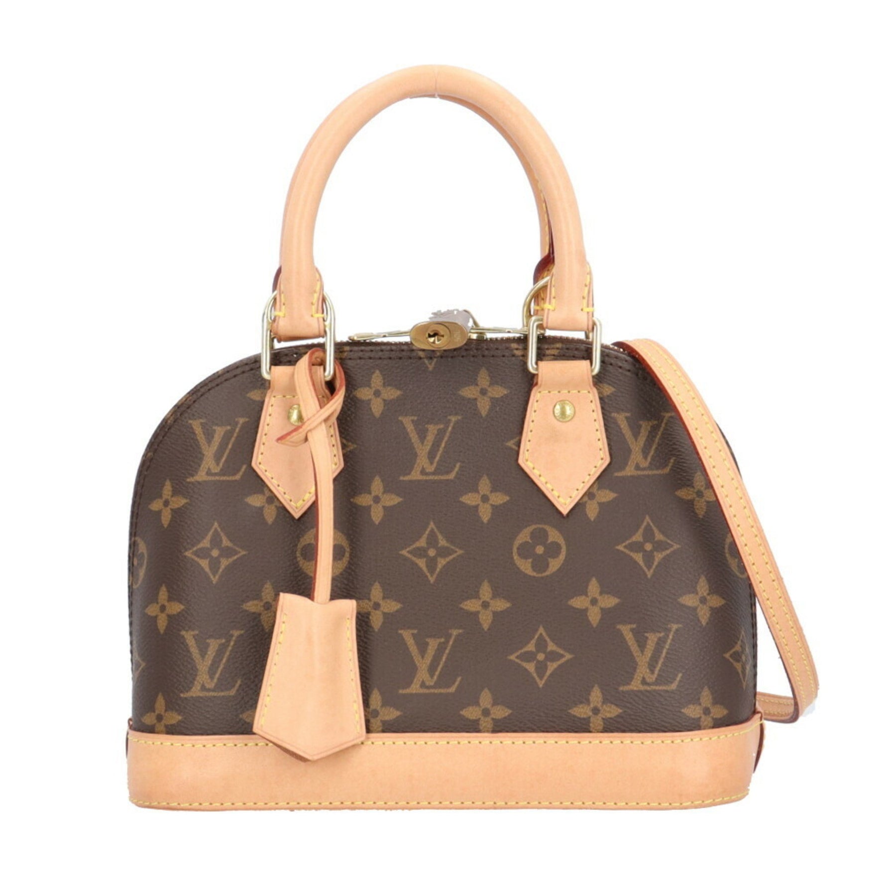 Louis Vuitton Alma BB Monogram Shoulder Bag Canvas M53152 Brown Women's LOUIS VUITTON 2way