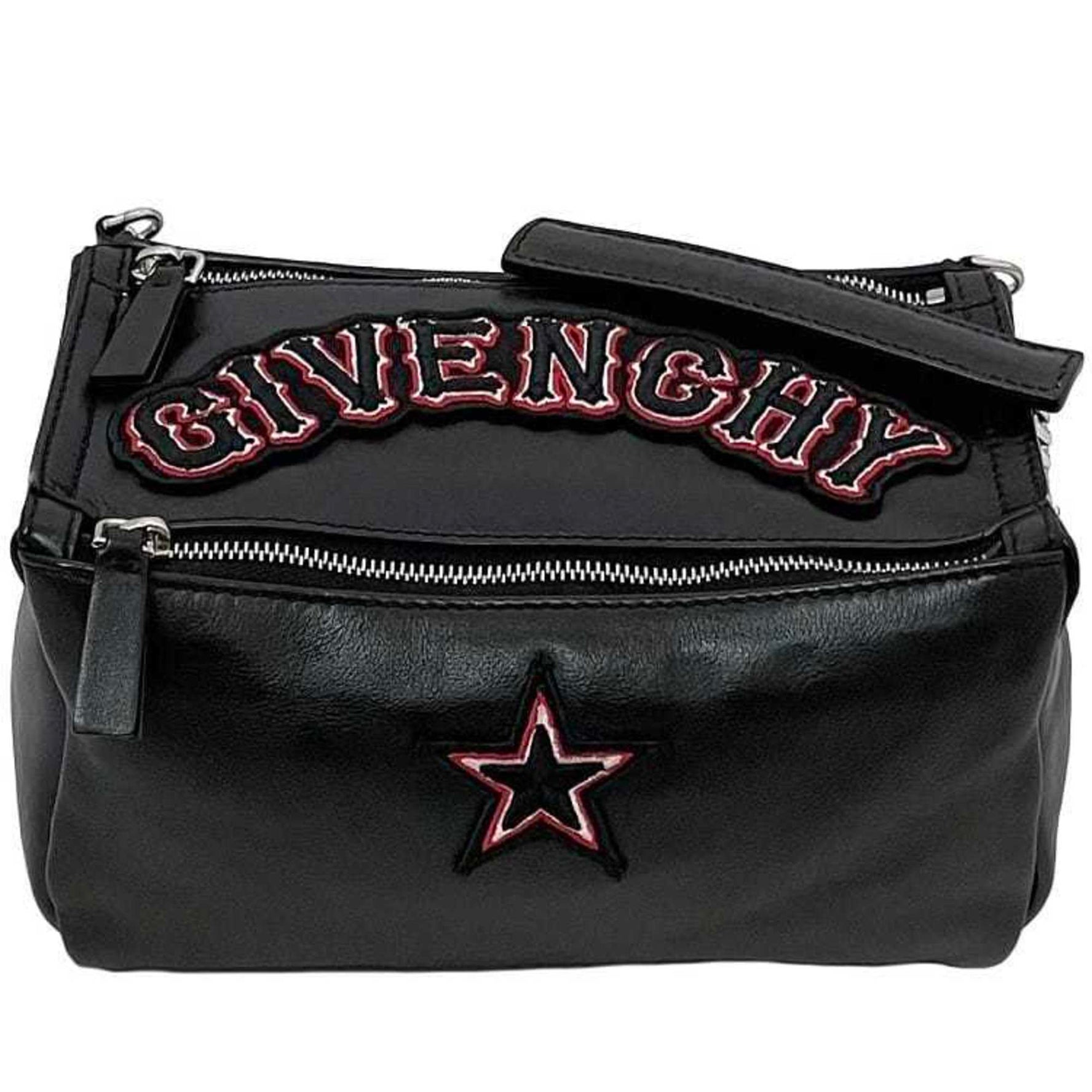 Givenchy shoulder bag mini leather EF E 0147 chain long crossbody box patch
