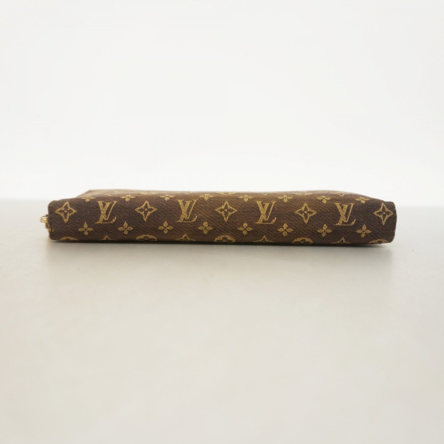 Louis Vuitton Monogram Mini Lin Zippy Wallet M95235 Ebene Women's
