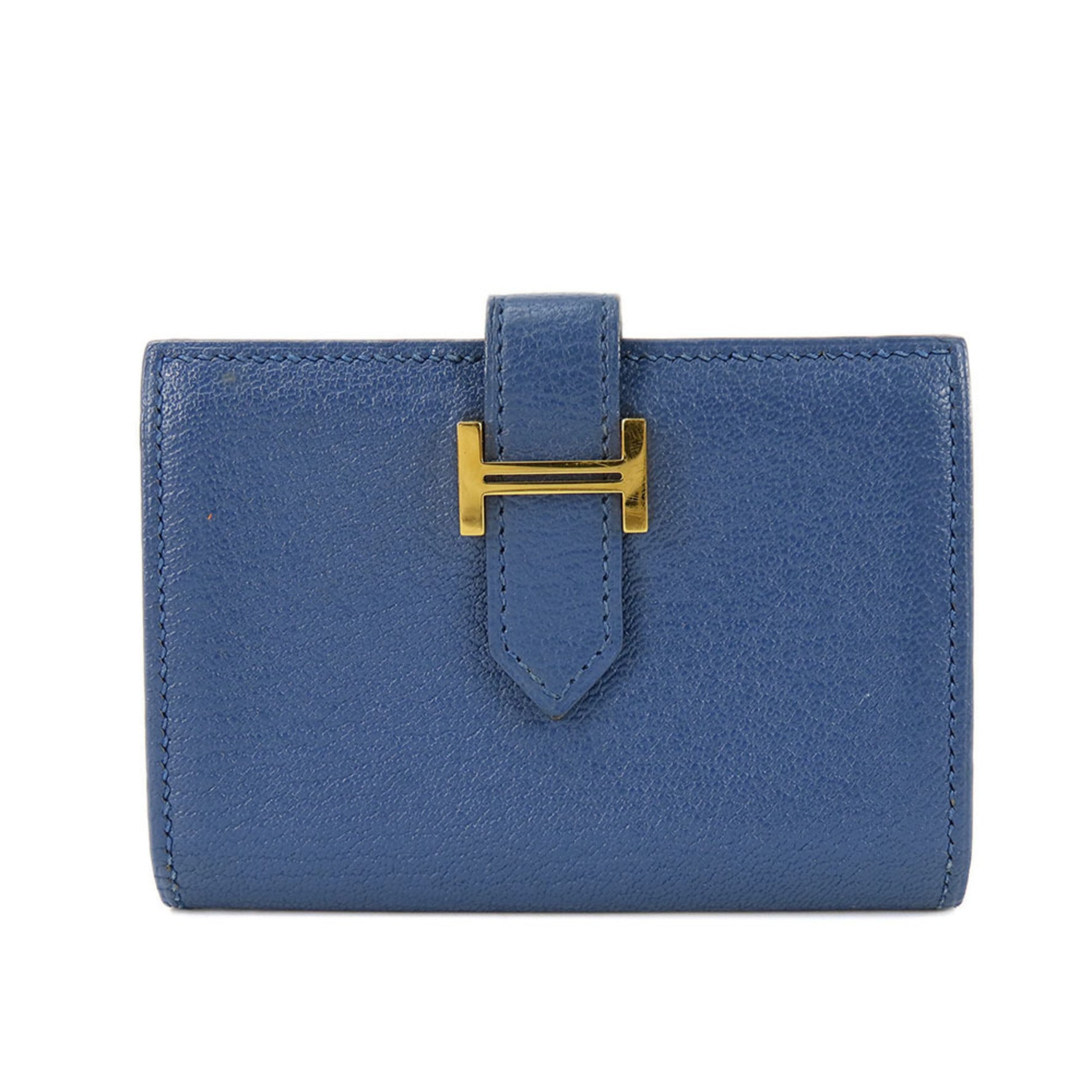 Hermes Business Card Holder/Card Case Bearn Chevre X Stamp Holder Men's