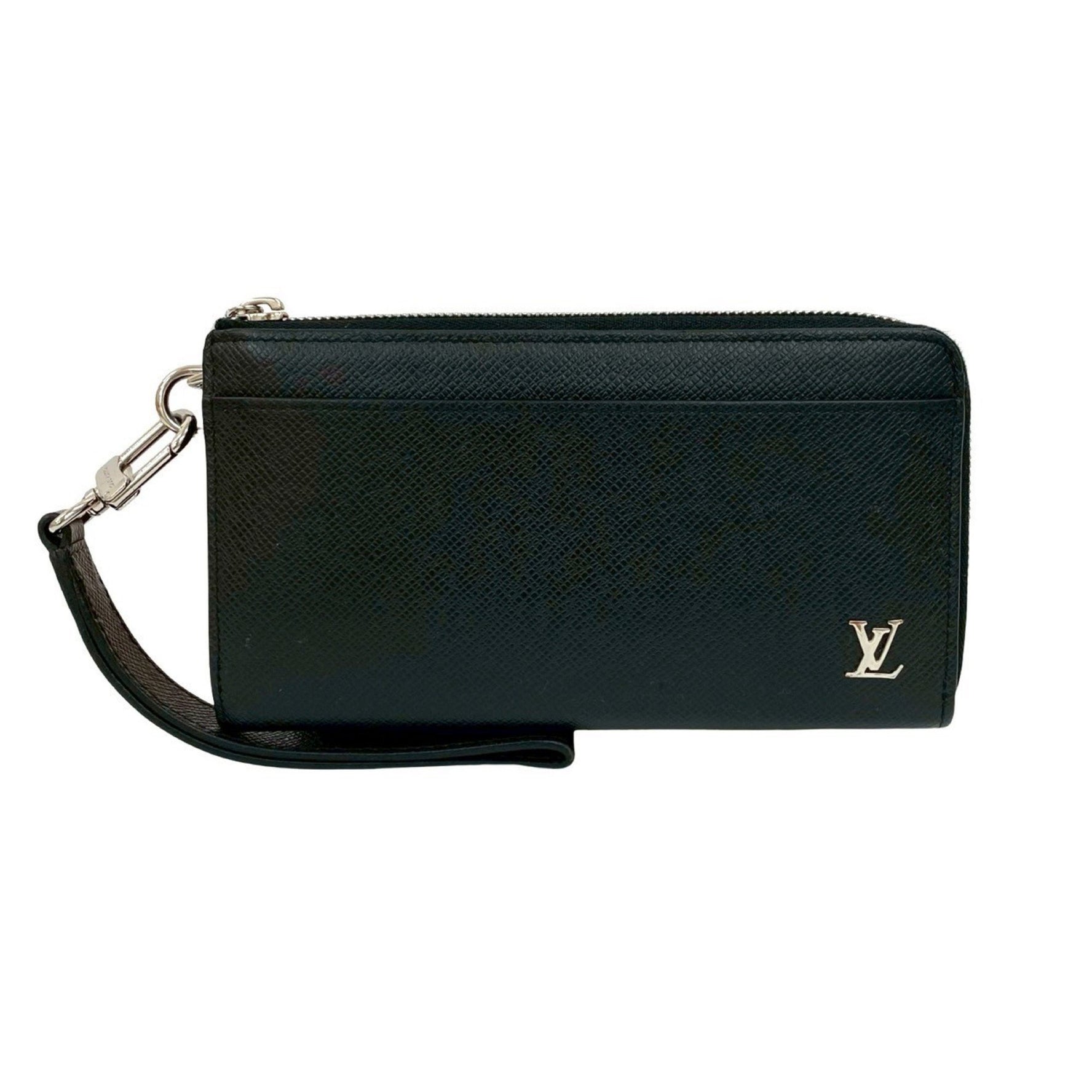 LOUIS VUITTON Zippy Dragonne Taiga Leather Logo Long Wallet