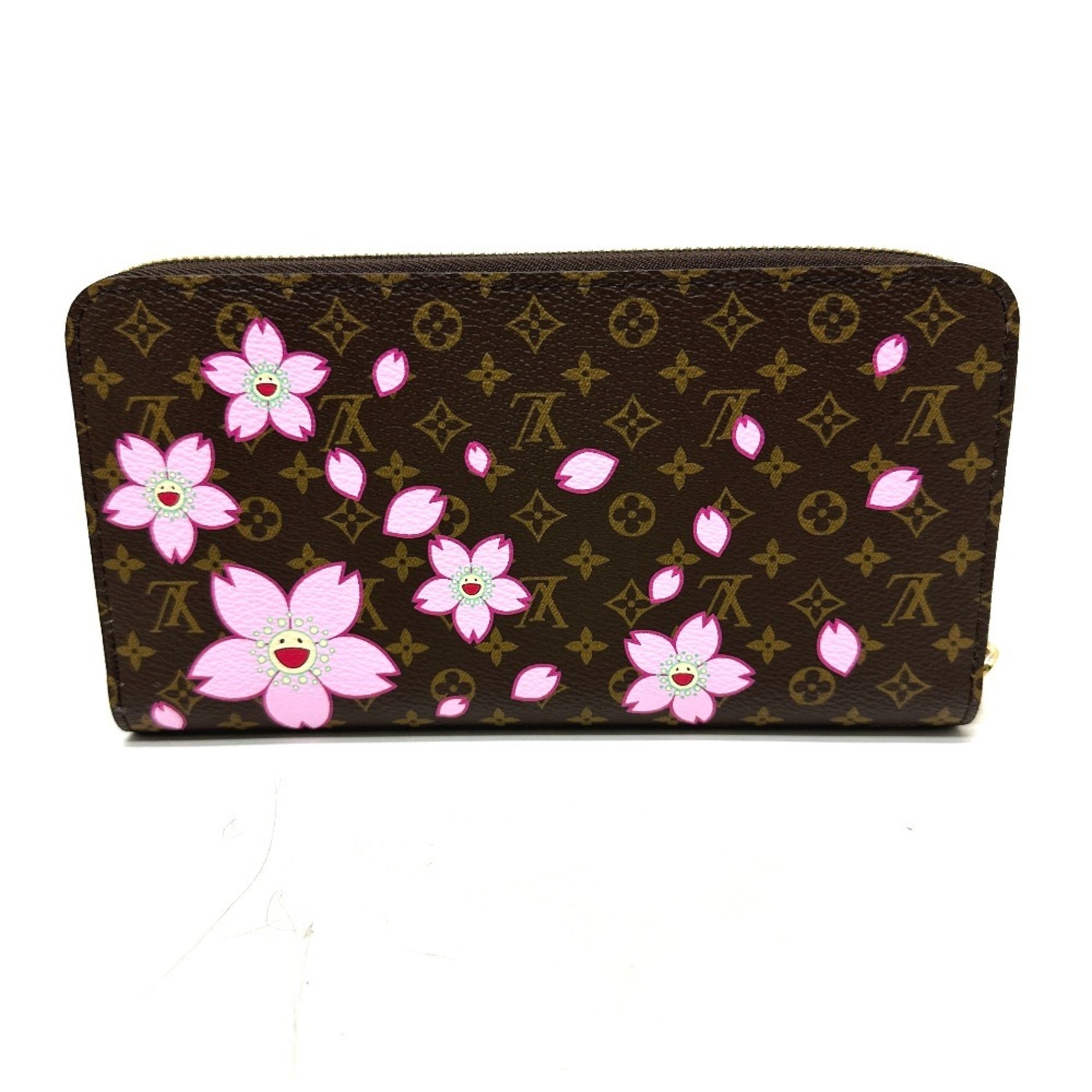Louis Vuitton Takashi Murakami LV x TM Zippy Wallet Cherry Blossom Long Monogram Canvas