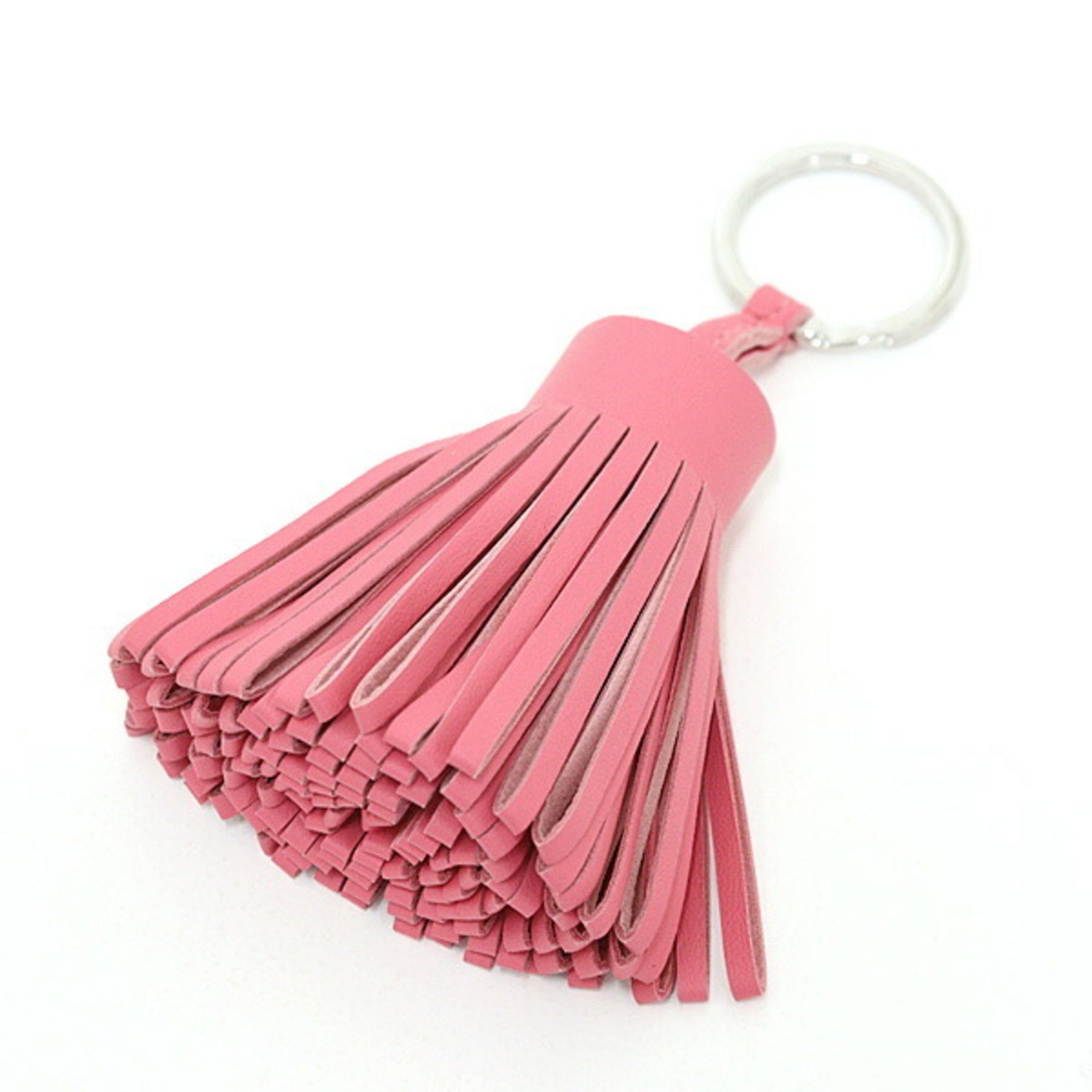 HERMES Keychain Carmen Anjou Milo Rose Azalee Key Ring Tassel Unused